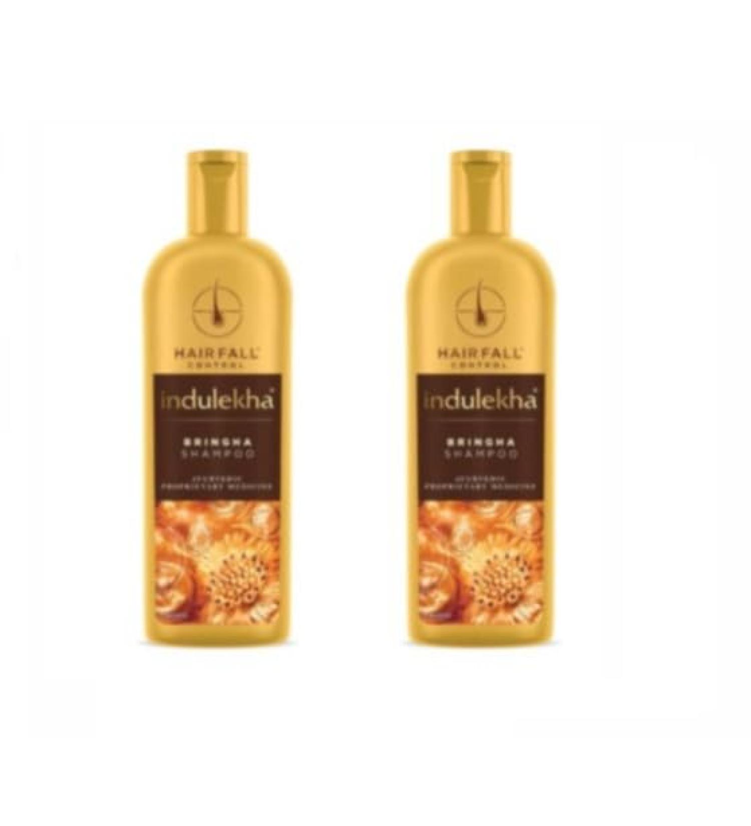 indu.lekha bringa hair shampoo 200 ml pack of 2 for men and women