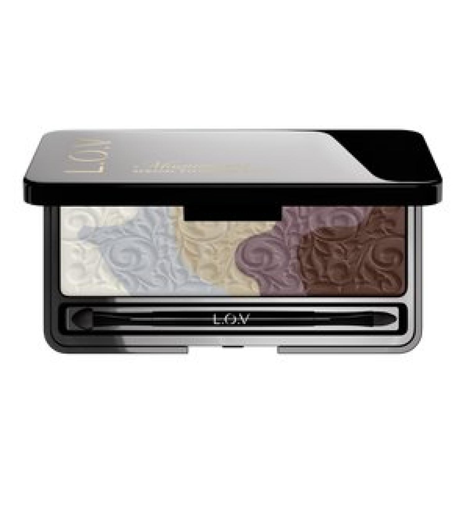 L.O.V Magnificent Sensual Eyeshadow Palette No. 100 Hidden Textation Contents: 15g glamorous fascinating colors with fantastic shimmer.Eyeshadow