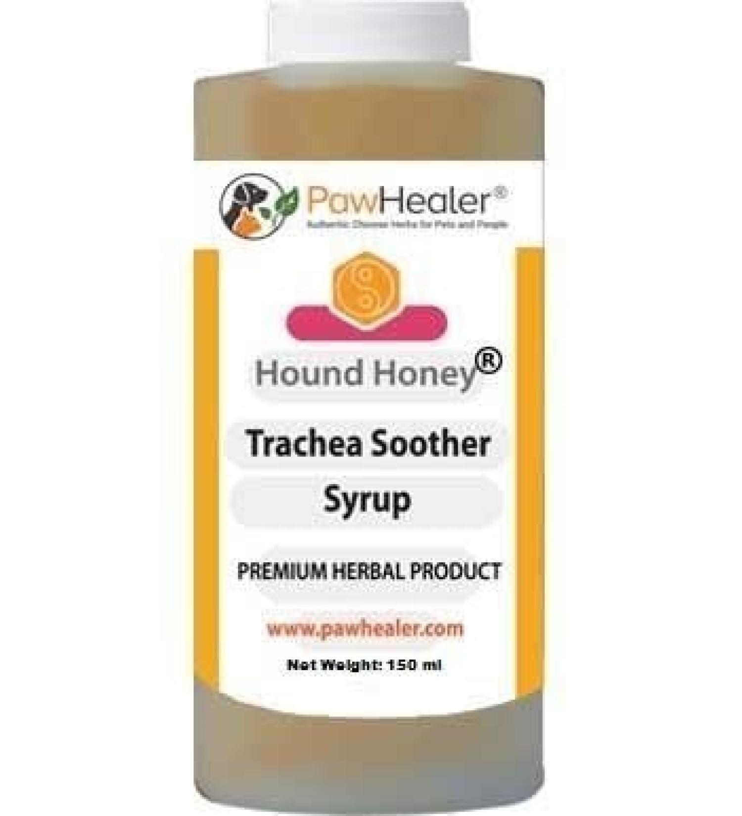 PawHealer Hound Honey: Trachea Soother Syrup - 150 ml (5 fl oz) - Natural Herbal Remedy for Symptoms of Collapsed Trachea - Tastes Good - Easy to Administer  - Buy Online on GoSupps.com