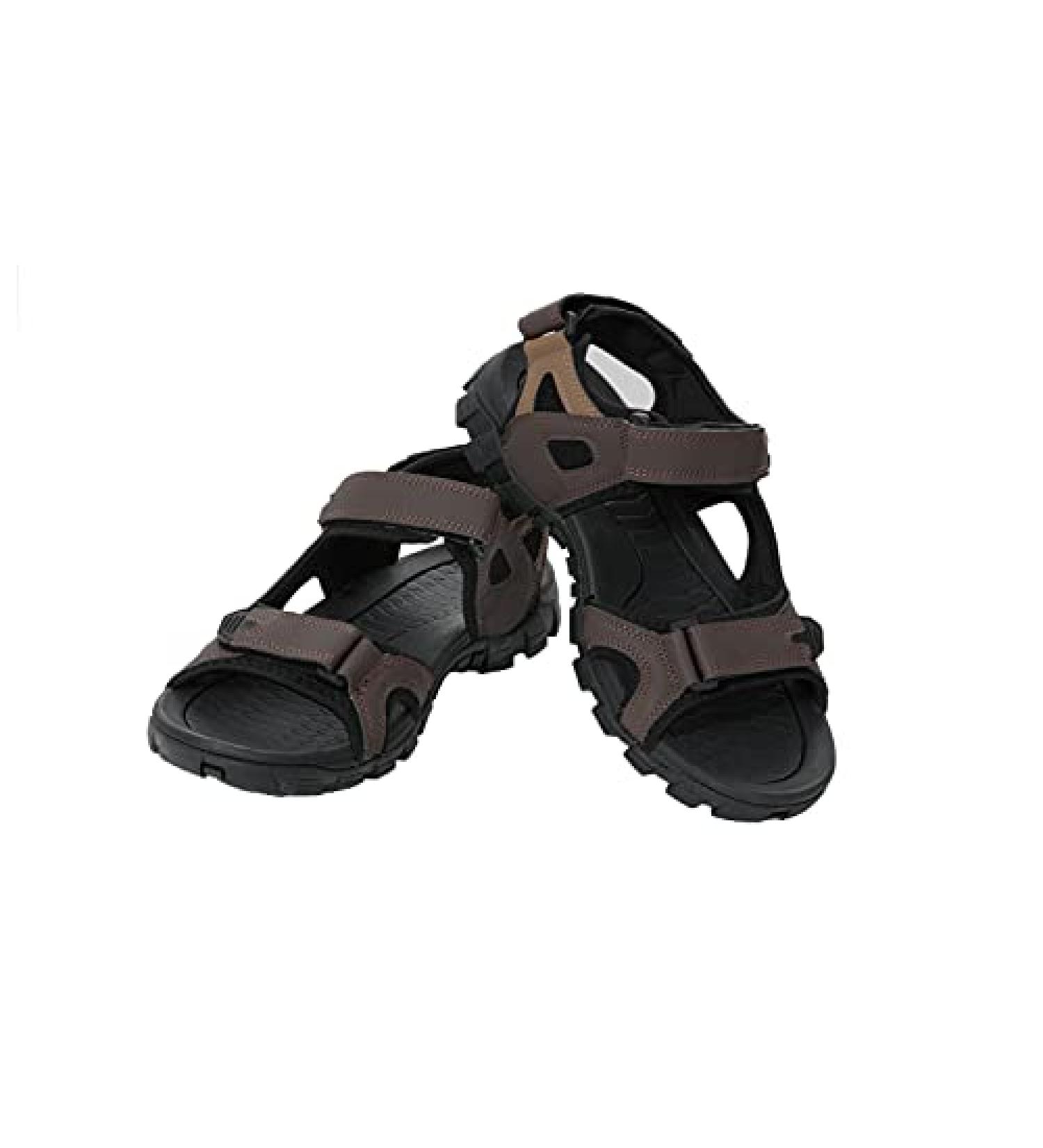 Gioberi Men's Open Toe Sandals with Adjustable Straps and Arch Support - Brown Size 9 - Buy Online on GoSupps.com