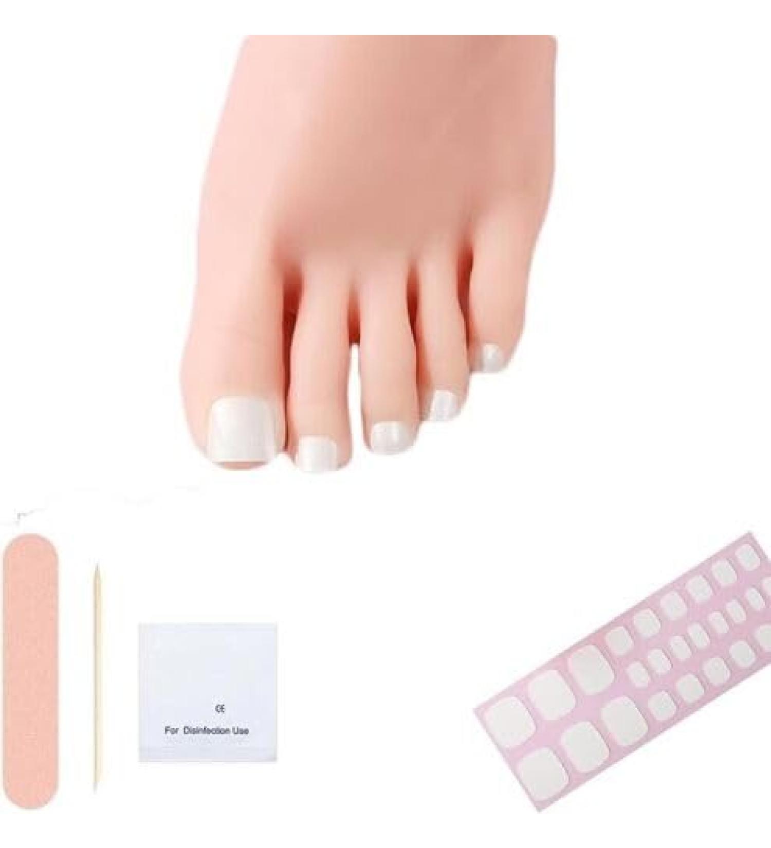  Cmeilau 2024 New Semi-Cured Gel Nail Strips for Toes Hard Gel Nail Strips for Toes Set Ultra Glossy Long-Lasting Waterproof (#BSJ-0061) - Buy Online on GoSupps.com