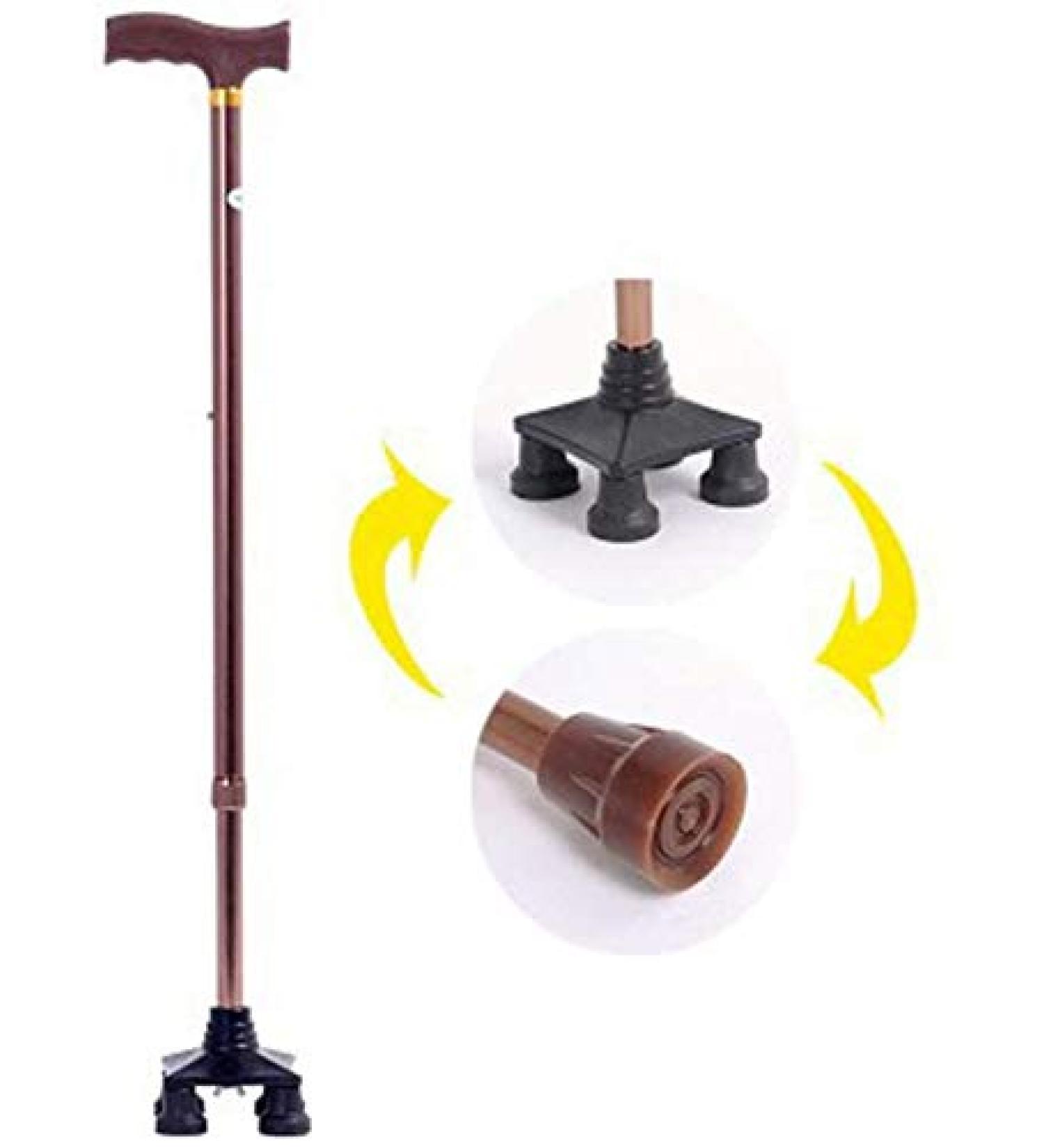 Telescopic Non Slip Crutches Adjustable Stick with Small 4 Leg Base Lightweight Non Slip Walking Cane for Mobility Aid-10 Adjustable B for Arthritis Elderly Seniors & Handicap (Color : C) The New - Buy Online on GoSupps.com