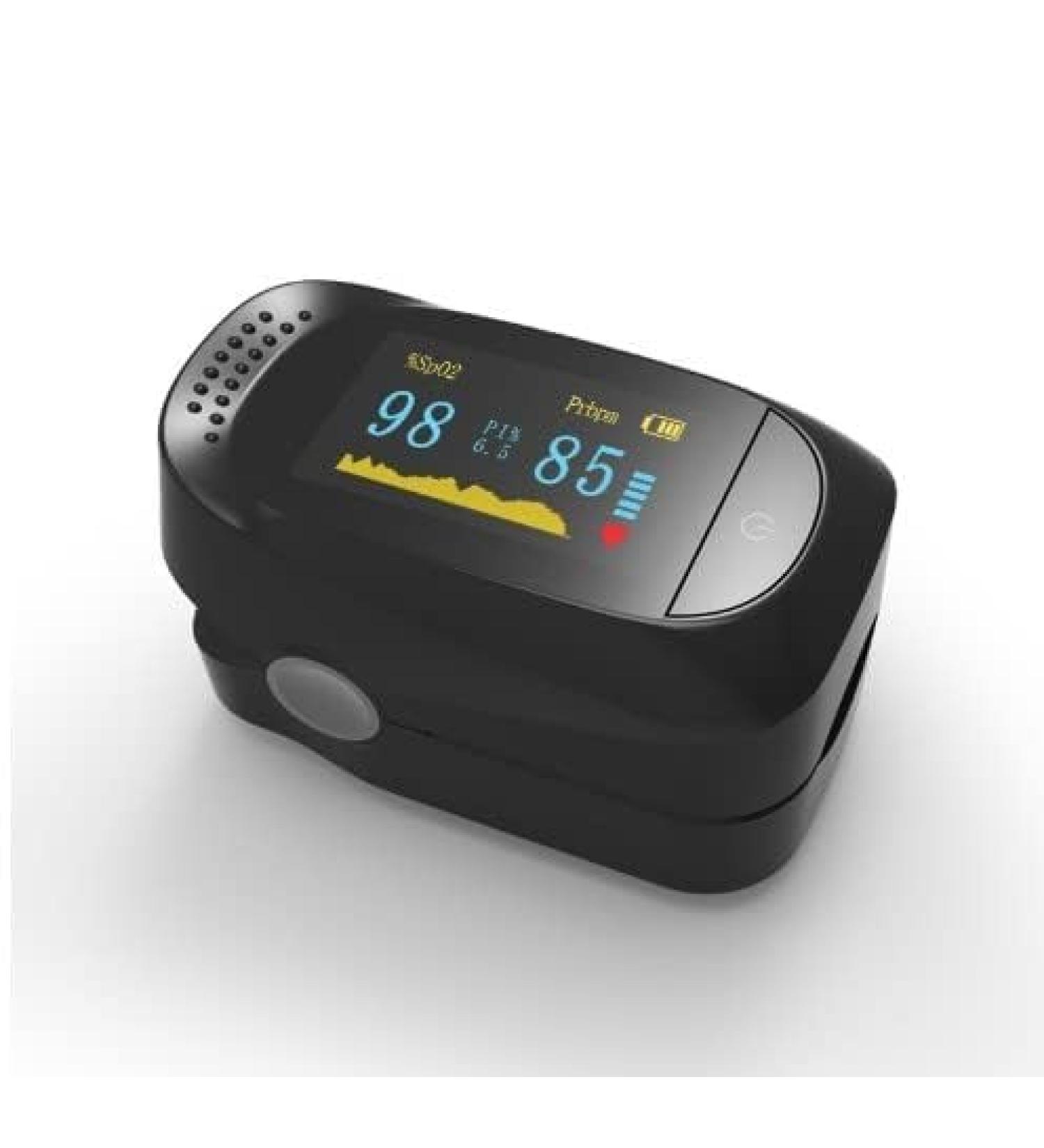 Fingertip Heart Rate Monitor | Pulse Meter Tool & Alarm for Sports & Aviation | OLED Display Monitor - Buy Online on GoSupps.com