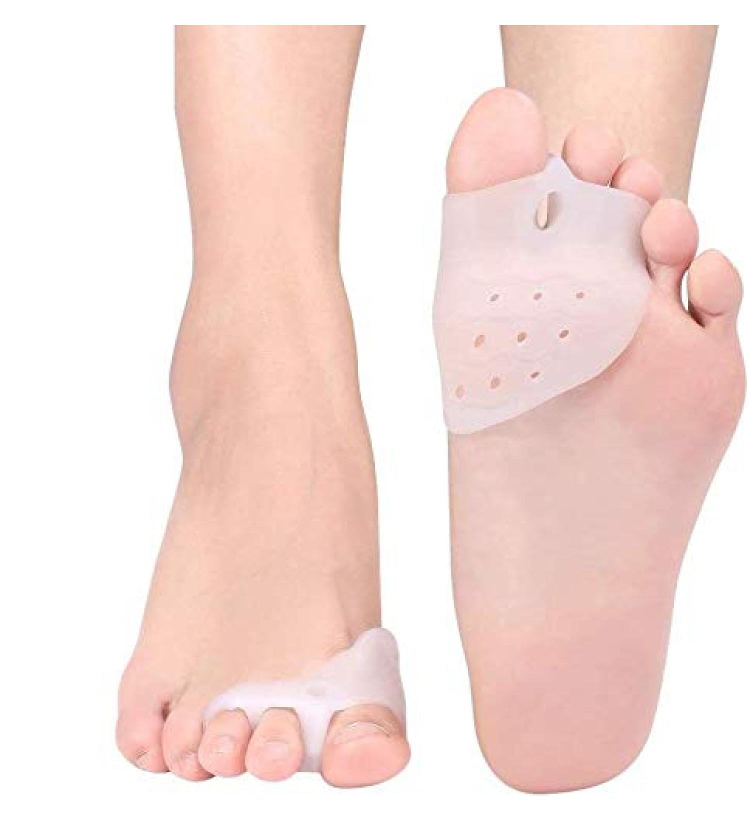 Toe Separator and Gel Bunion Pads for Pain Relief - Hammer Toe Straightener and Spacers for Overlapping Toes - Hallux Valgus Stretchers - Men and Women - Buy Online on GoSupps.com