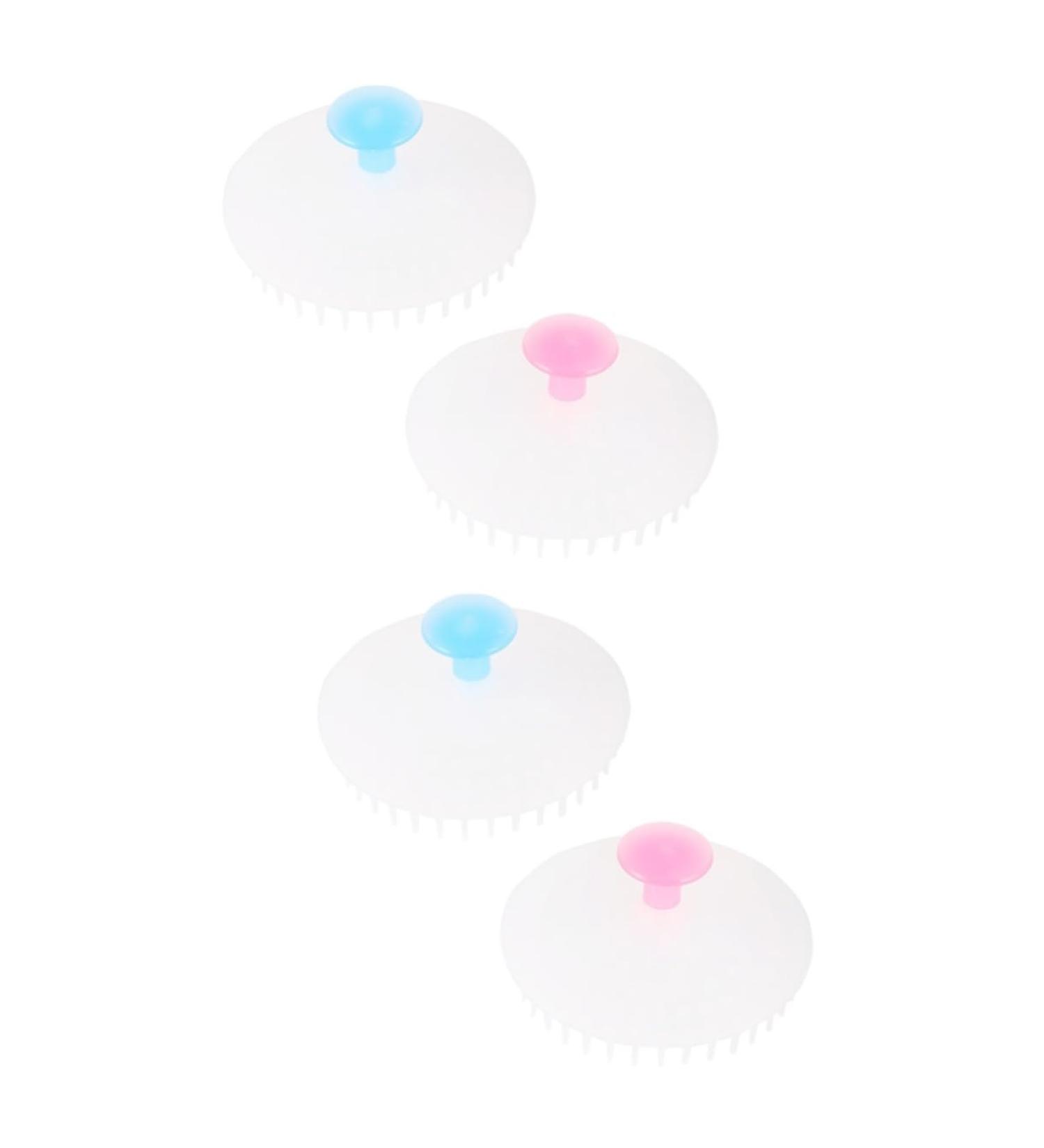 GLEAVI 4pcs Shampoo Brush Set - Comfortable Massage & Cleaning Brushes for Kids - Durable Polyethylene Scrubbers for Shower & Hair Care - Buy Online on GoSupps.com