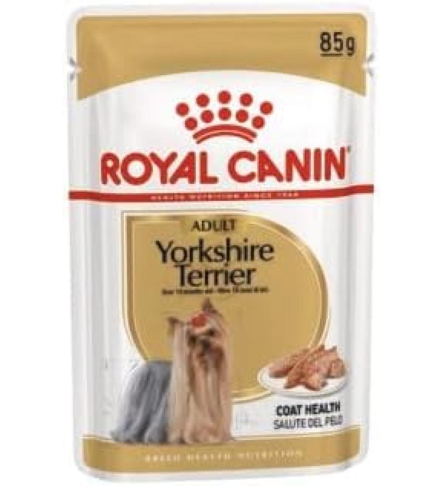 Royal Canin Yorkshire Terrier Wet Dog Food Pouches 48 x 85g - Buy Online on GoSupps.com