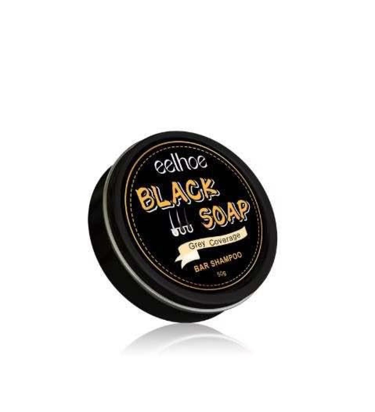 EELHOE Black Soap Bar Shampoo | Natural Hair Repair & Grey Coverage | 50g International Shipping - Buy Online on GoSupps.com
