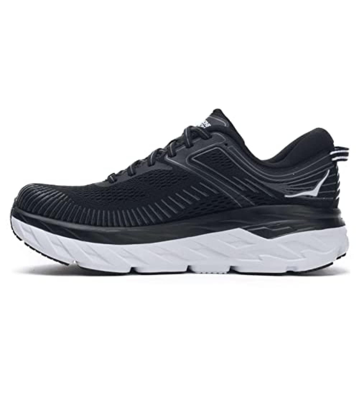 HOKA ONE ONE Men's Bondi 7 Running Shoe - Black White - Size 9 - Buy Online on GoSupps.com