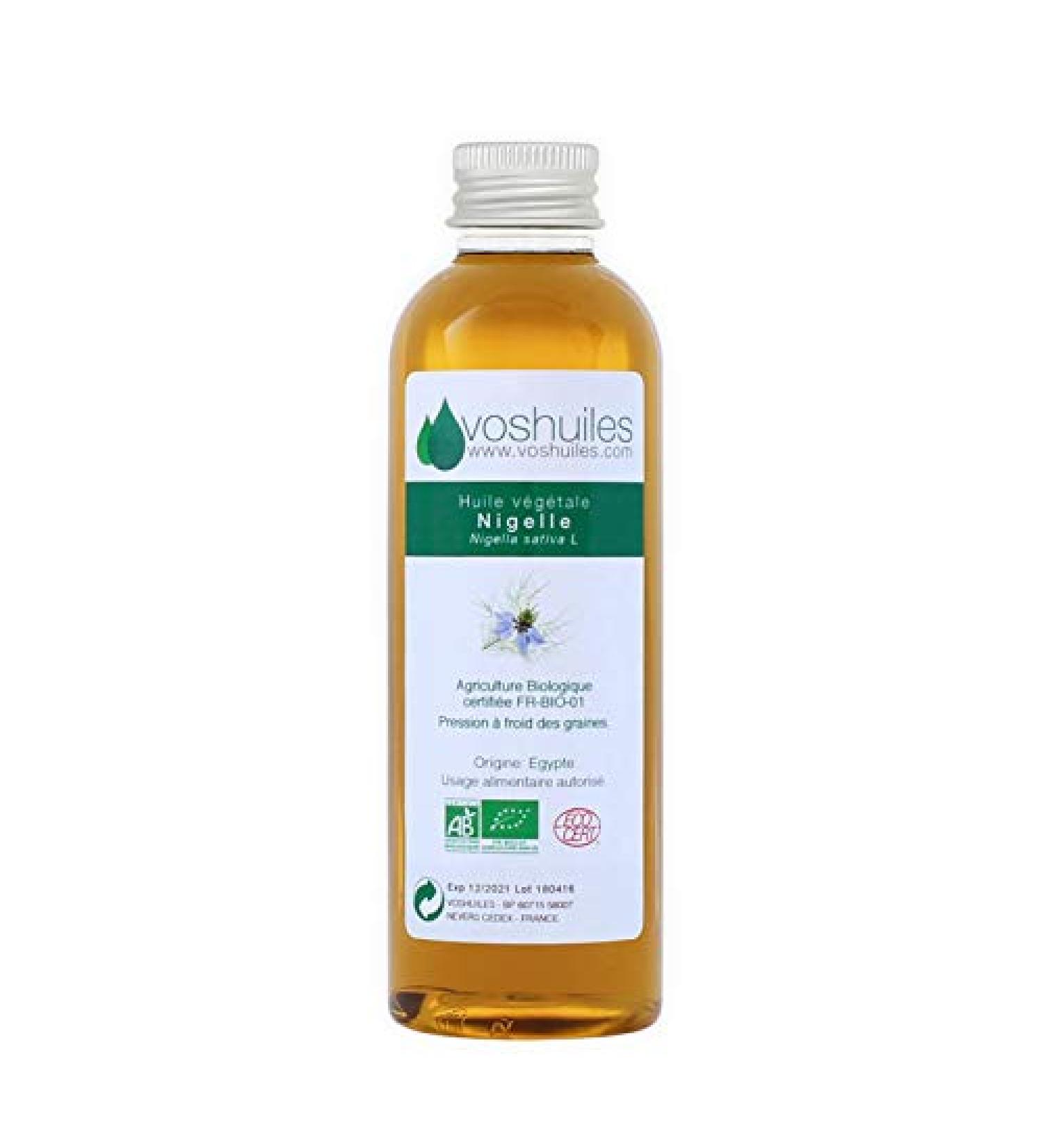 VOSHUILES - Huile V g tale BIO de Nigelle pic e et Poivr e 50ml - Produit Cosm tique ou Compl ment Alimentaire - Soin Naturel pour Peau et Cheveux - 100% Pur et Naturel