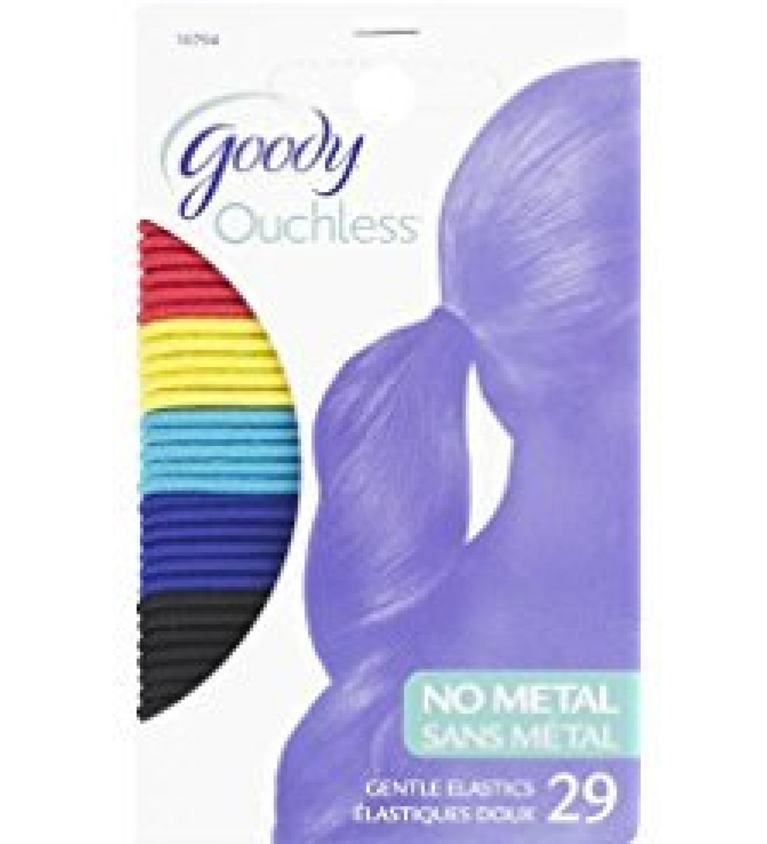 Goody Ouchless No Metal Hair Elastics Rio 4 mm Assorted Colors 29 Count