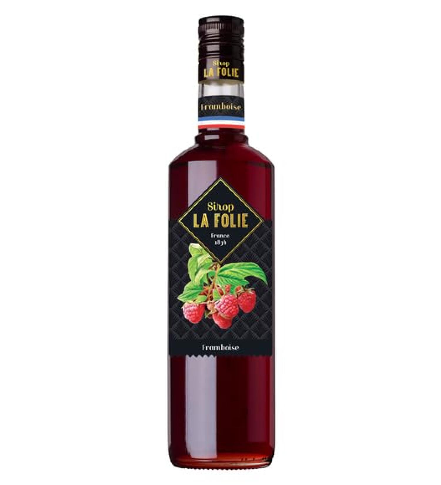 combine La Folie Syrup Raspberry 70 cl Saumur