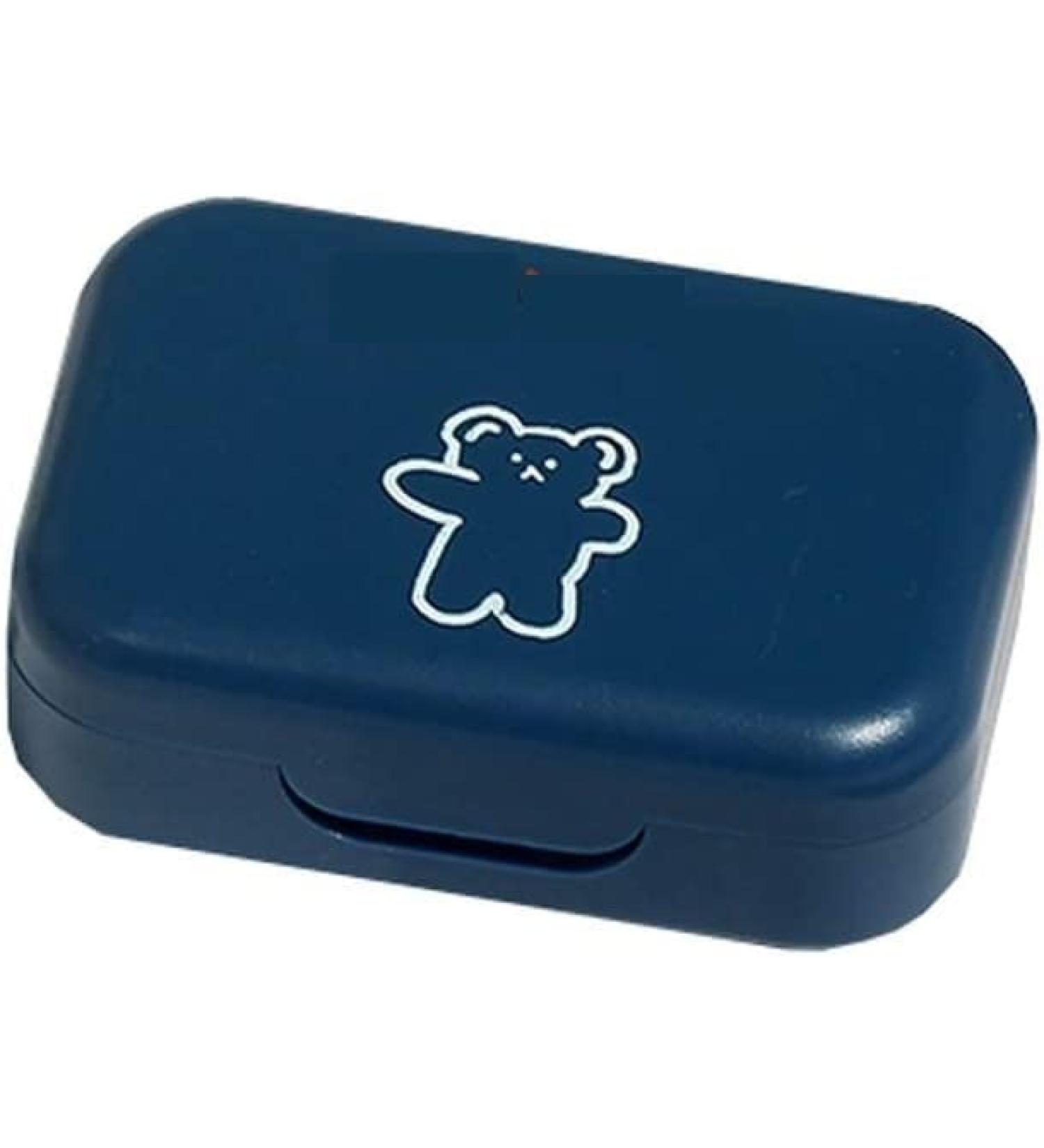 Buy Stylish Blue Optometry Lens Container - Portable & Cute Contact Lens Box for Myopia | Double Contact Lens Case for Girls - Buy Online on GoSupps.com