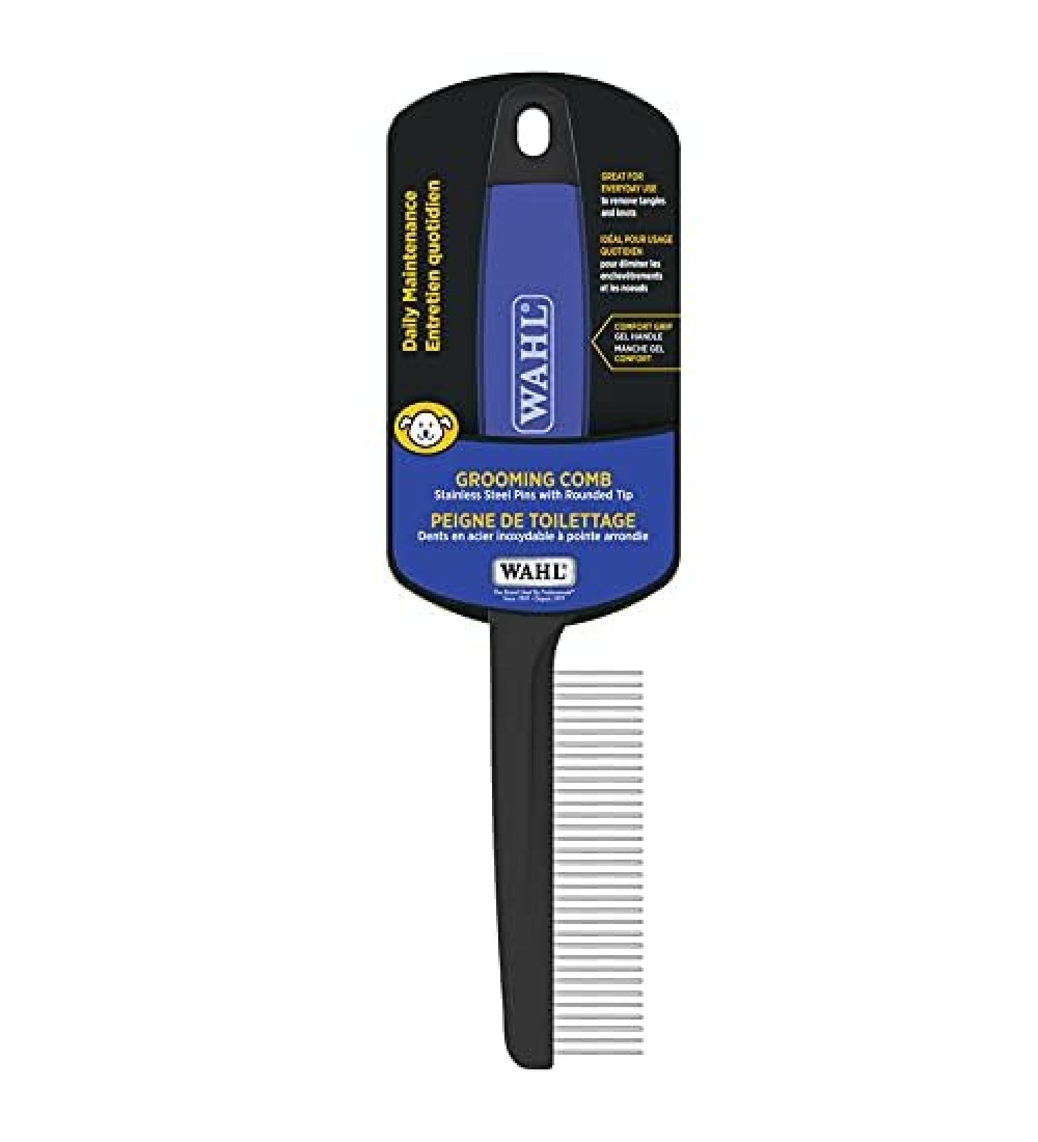 Wahl Canada Grooming Comb Long stainless steel teeth design Daily comb for pets great for dogs - Model 58415