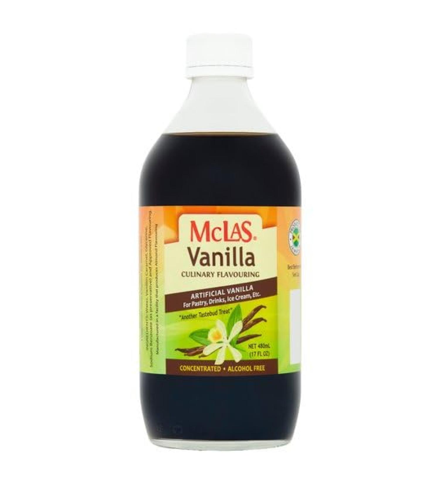 Mclas Vanilla Culinary Flavouring (480Ml X 2)| Artificial vanilla | Another tastebud treat | Alcohol free | Concentrated | premium product - Buy Online on GoSupps.com