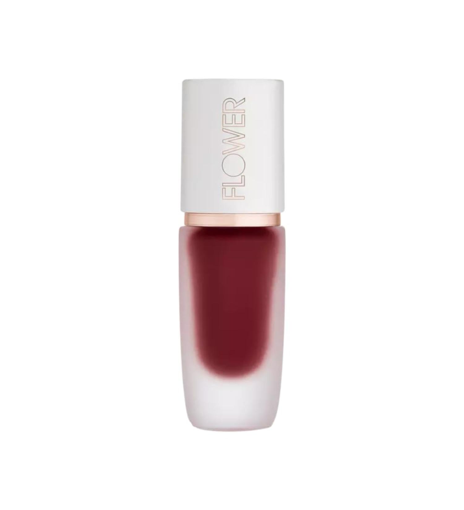 FLOWER BEAUTY Perfect Pout Lip Color by Drew Barrymore - Soft Matte Liquid Lipstick in Garnet | Comfortable & Lightweight International Shipping - Buy Online on GoSupps.com