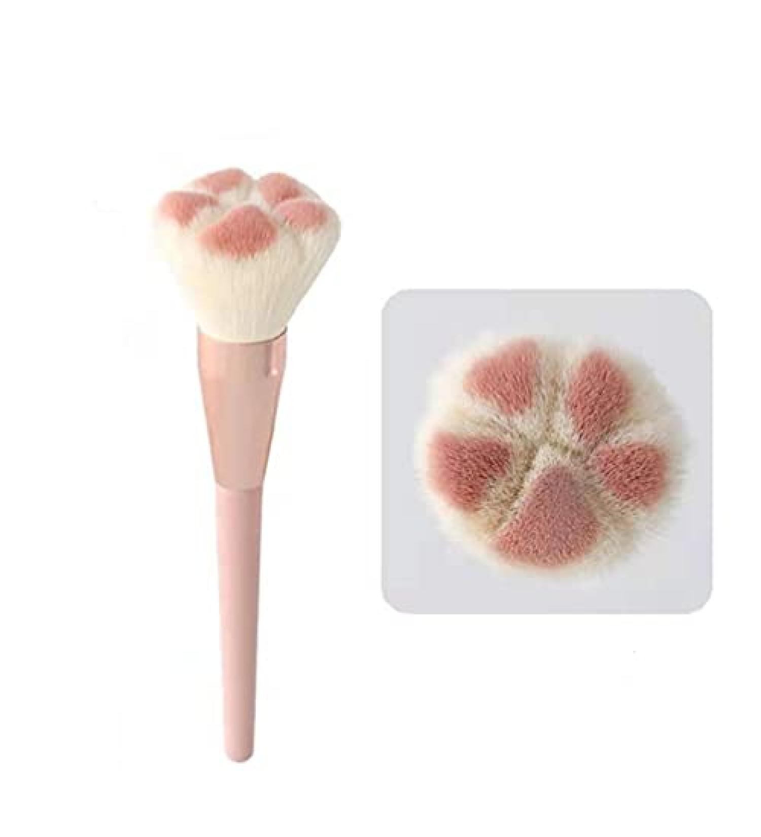 Cat paw Foundation Brush Premium Durable Kabuki Makeup Brush Perfect for Blending Buffing Contour Formation White Rose Gold White Red Pink - Buy Online on GoSupps.com