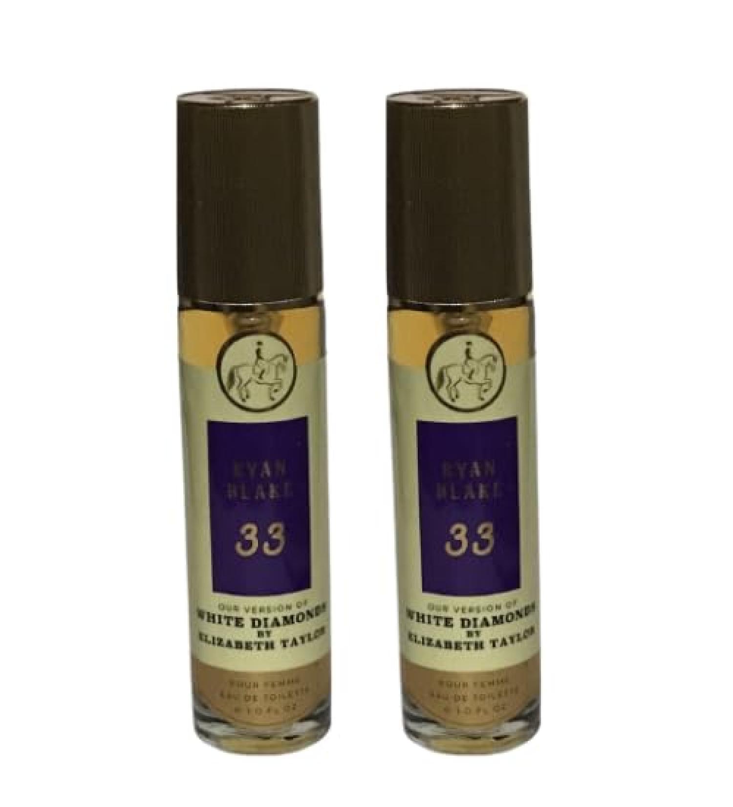 Ryan Blake 33 White Diamonds By Elizabeth Taylor Pour Femme Eau De Toilette 1oz (Pack of 2)