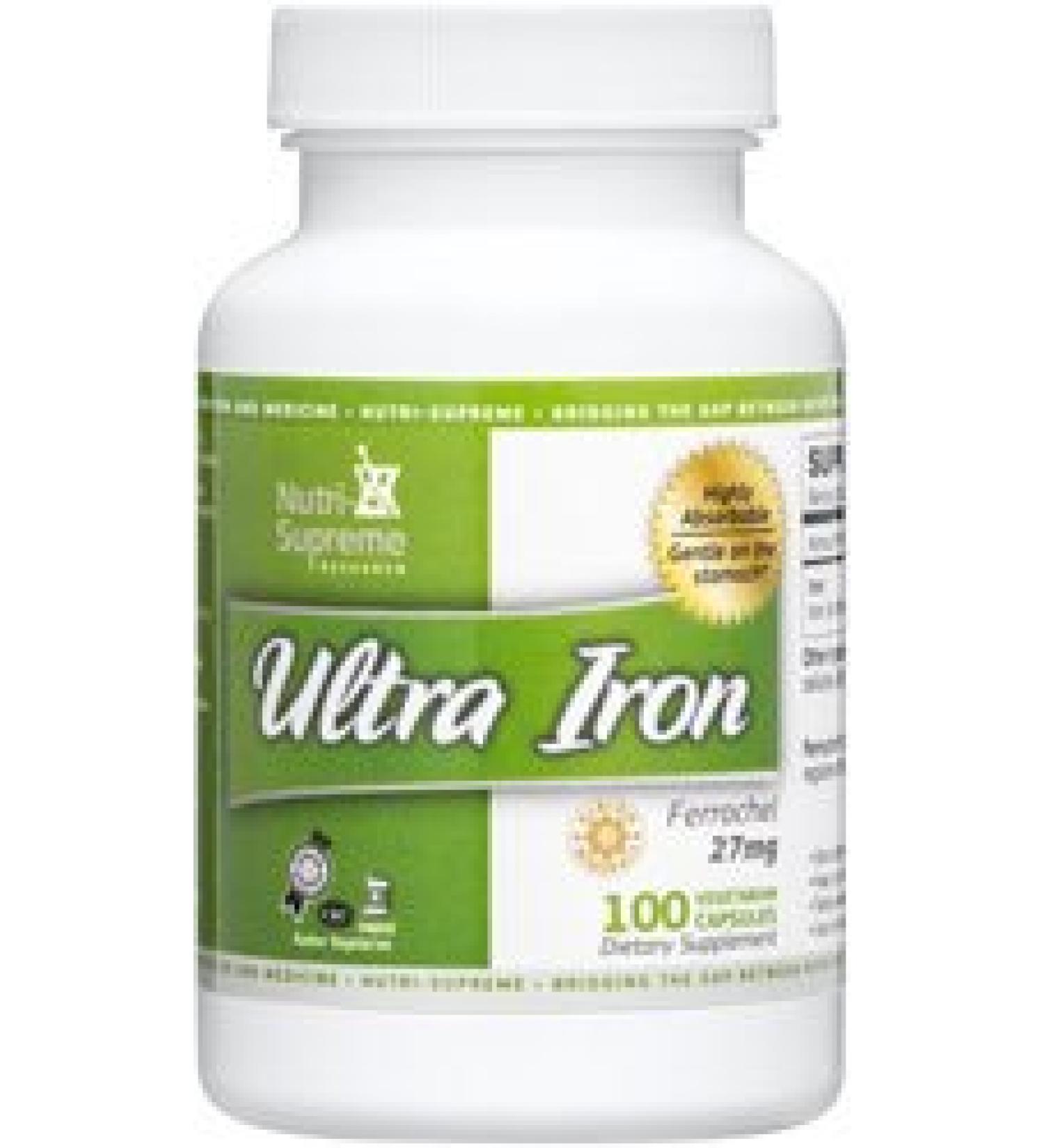 Nutri-Supreme Research Ultra Iron - 100 Vegetarian Capsules