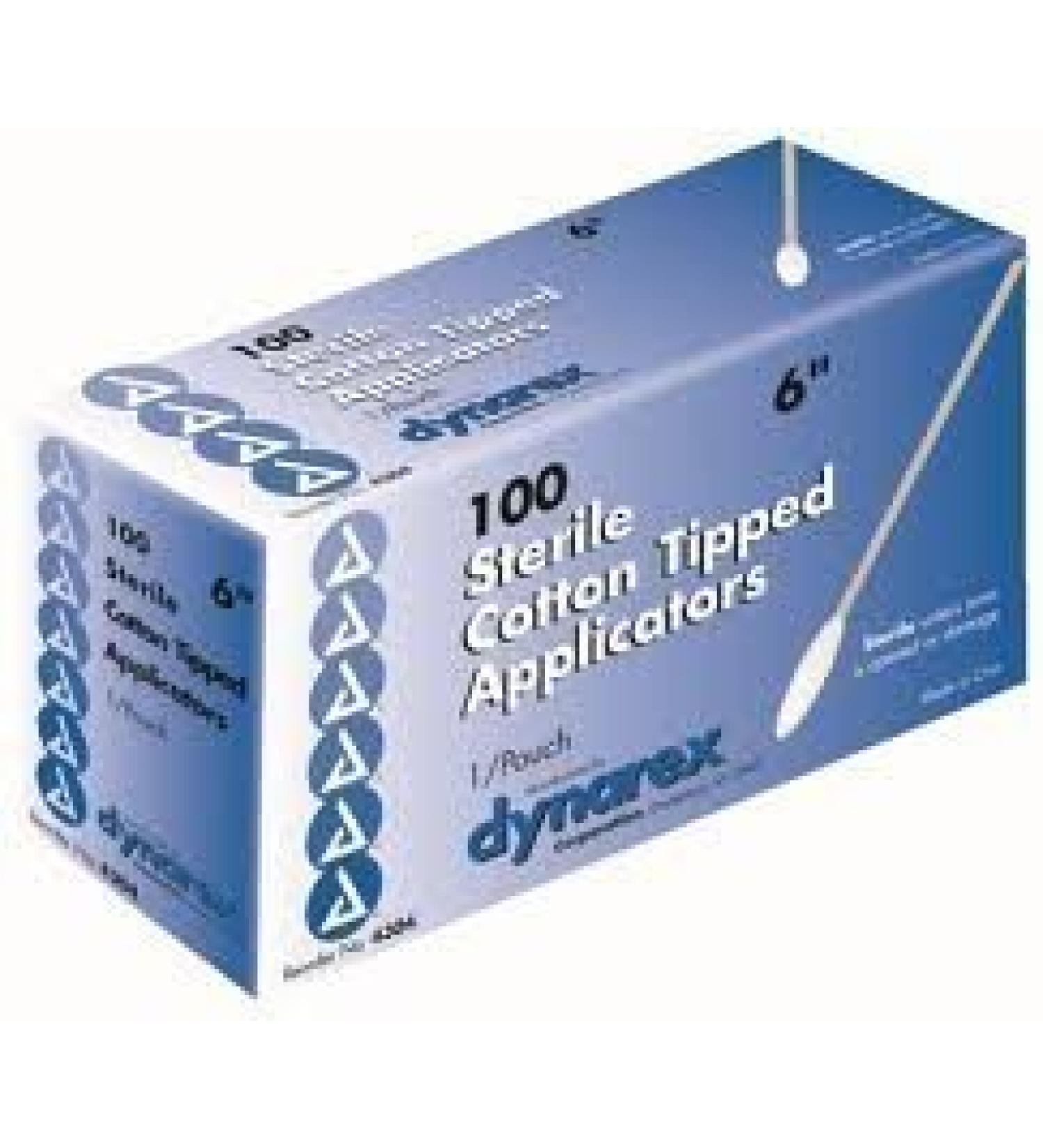 Cotton Tipped Applicators Sterile 6" Dynarex 2000/case#4305