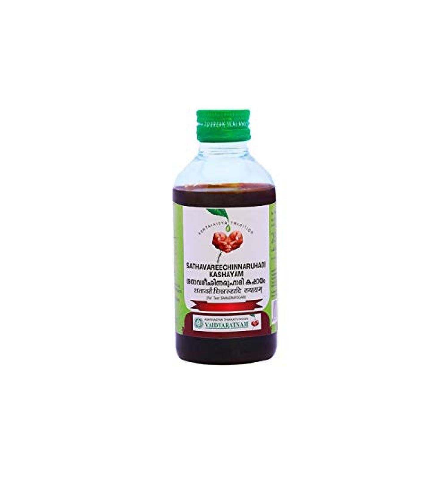 Pack of 2 Vaidyaratnam Oushadhasala Sathavarechinnaruhadi Kashayam (200 ml) – by Venus.Exports