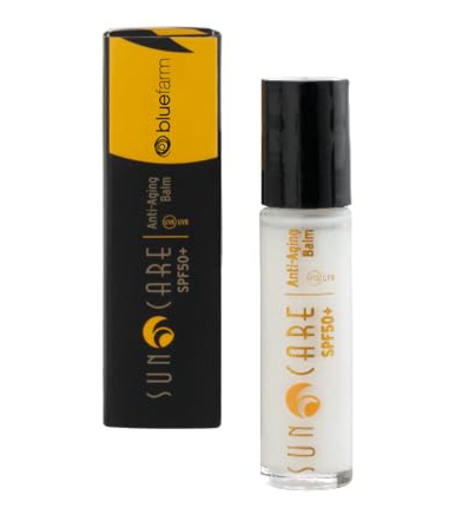 BLUE FARM | Anti Aging Booster SPF 50+ ml 10 Very high protection anti-aging sun concentrate for face roll-on with Vitamin E. Leaves no residue. Complete absorption - Buy Online on GoSupps.com