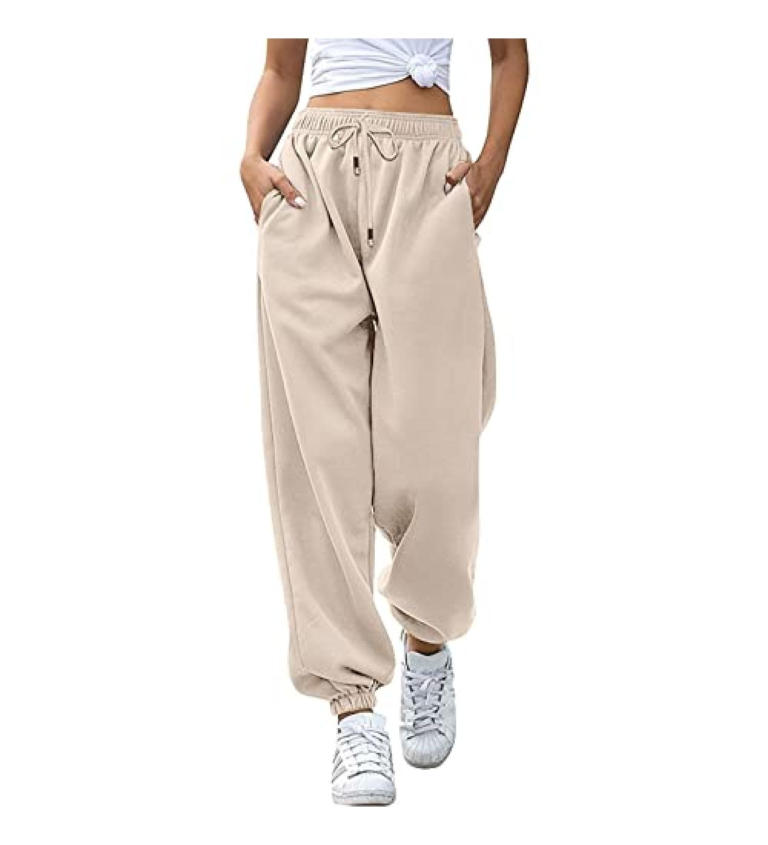 NLOMOCT Women's Water Resistant Tall Sweatpants | Winter Thermal Insulated Joggers with Pockets - High Waisted | Medium | Z2-Orange - Buy Online on GoSupps.com