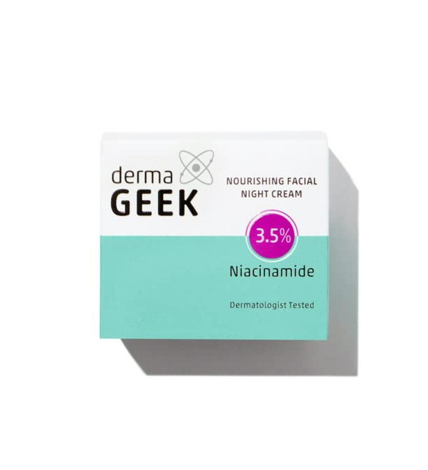 Buy dermaGEEK Nourishing Facial Night Cream 1.7 fl oz - Hydrating Anti-Aging Skincare for All Skin Types | International Shipping Available - Buy Online on GoSupps.com