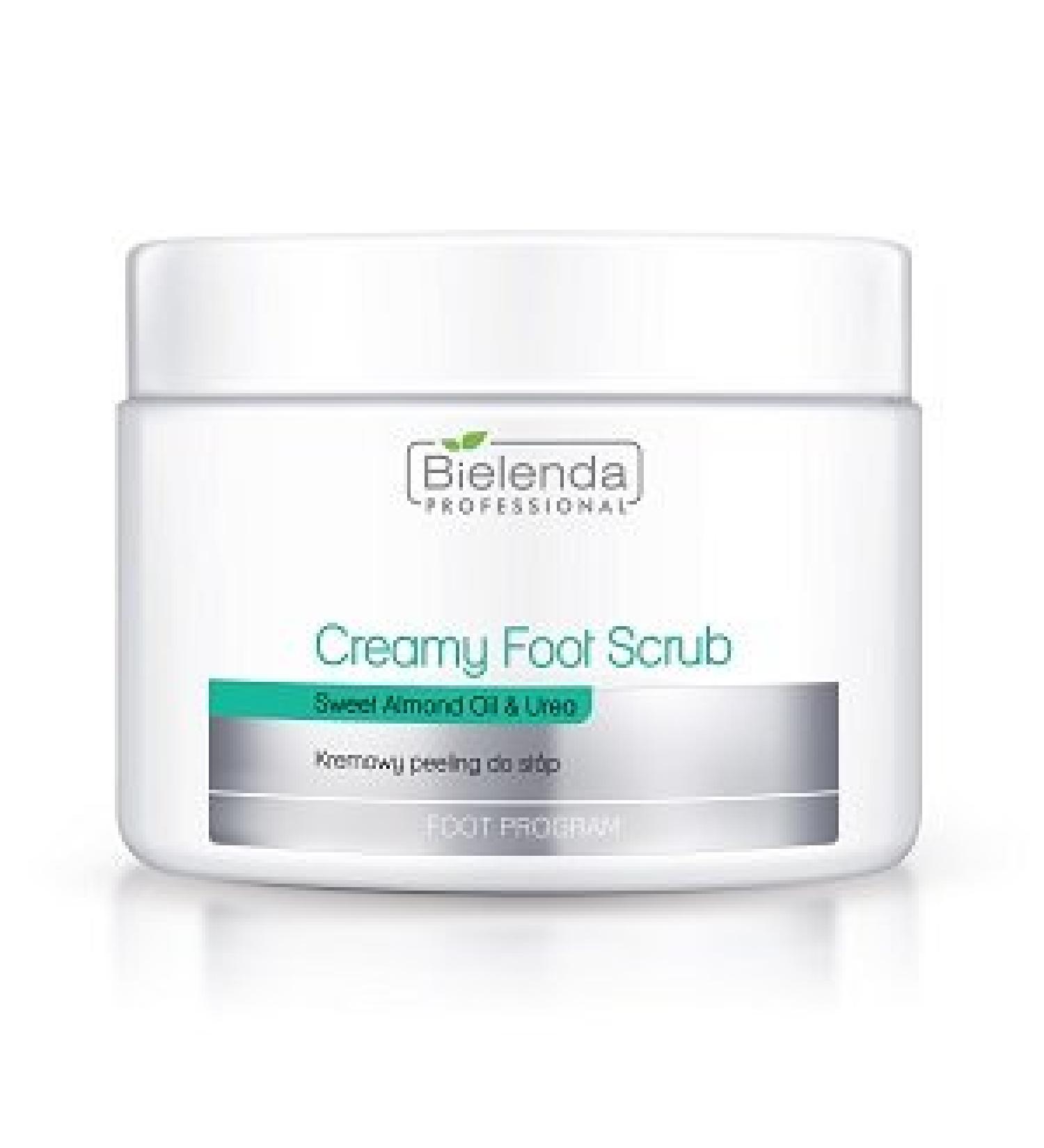 Bielenda Professional Creamy Foot Scrub with almond oil & urea |Kremowy Peeling Do Stop 500 ml set with stacked hair shampoo 15 ml or mask 10 ml