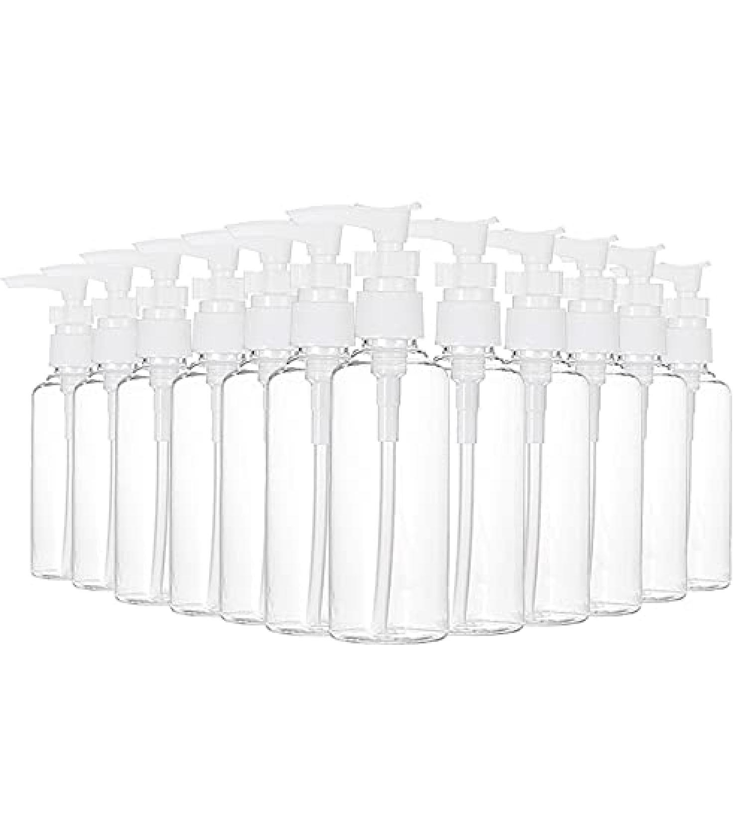 Kaneorooir 12 Pack 3.4Oz/100Ml Transparent Travel Bottles Pump Bottle Lotion Dispenser Bottle for Water Massage Oil Shampoo - Buy Online on GoSupps.com