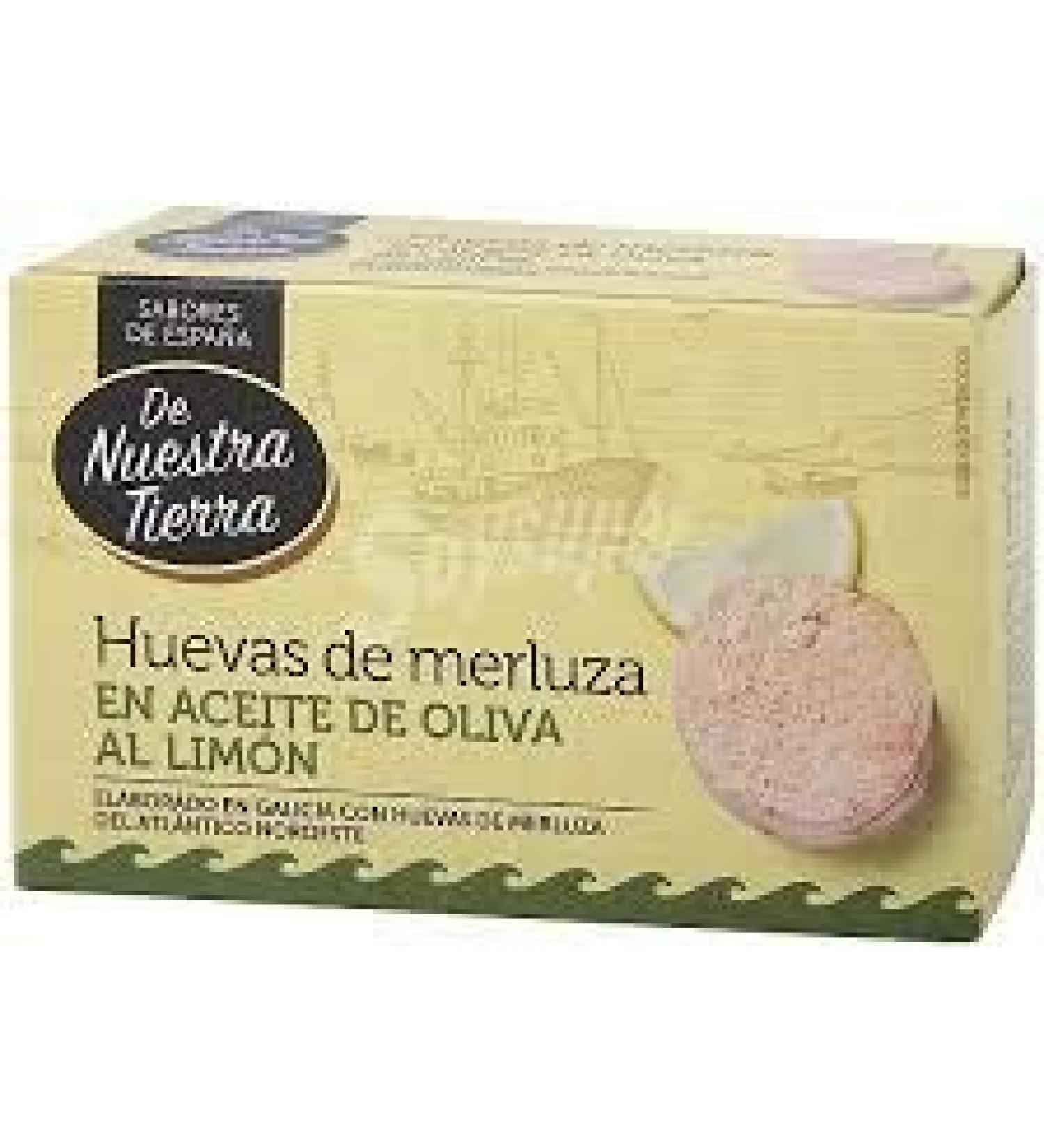 hake huevas in olive oil with lemon 75g nuestra tierra
