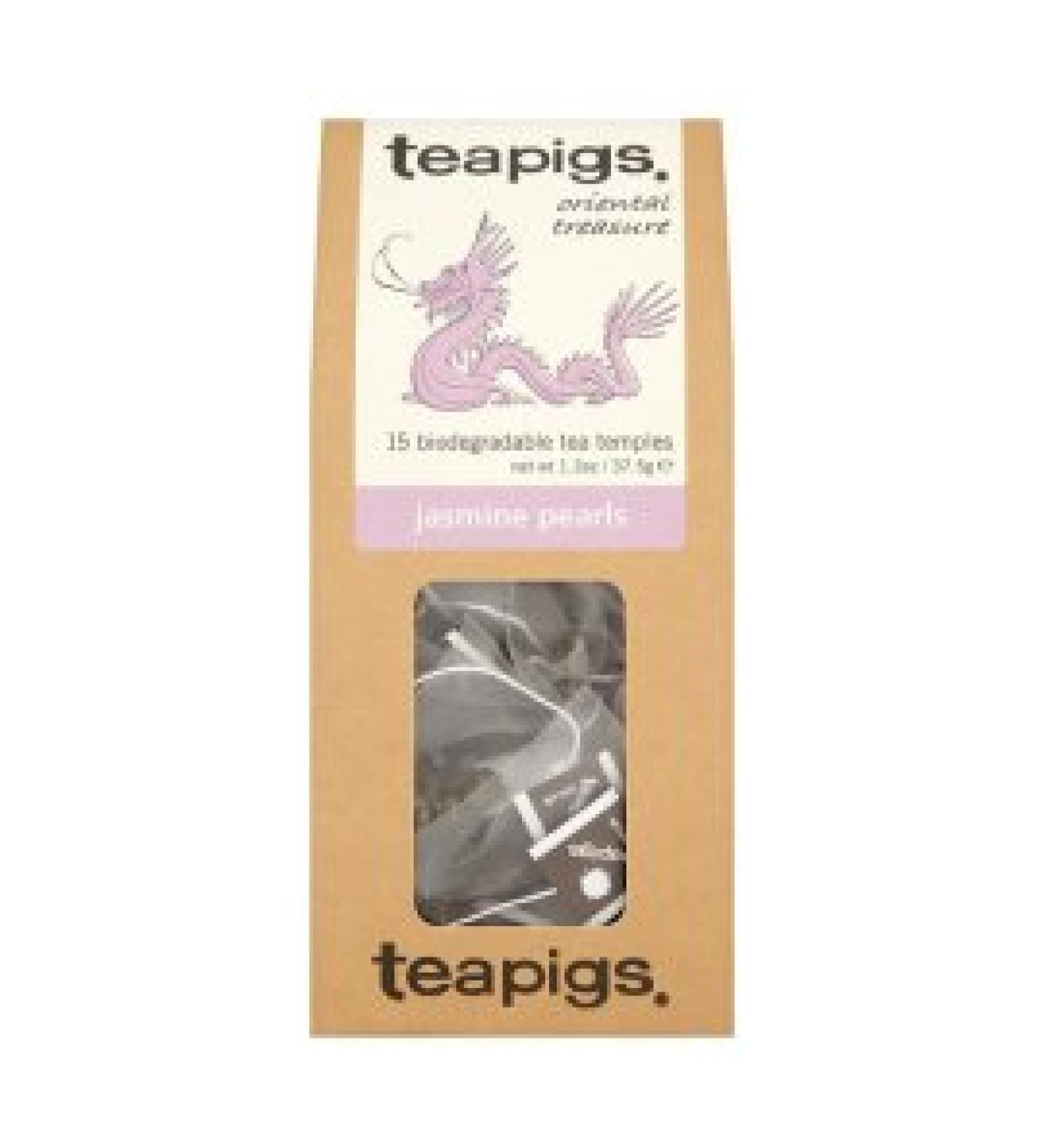 Tea Pigs Jasmine Pearls 15 sachets de th (lot de 4)