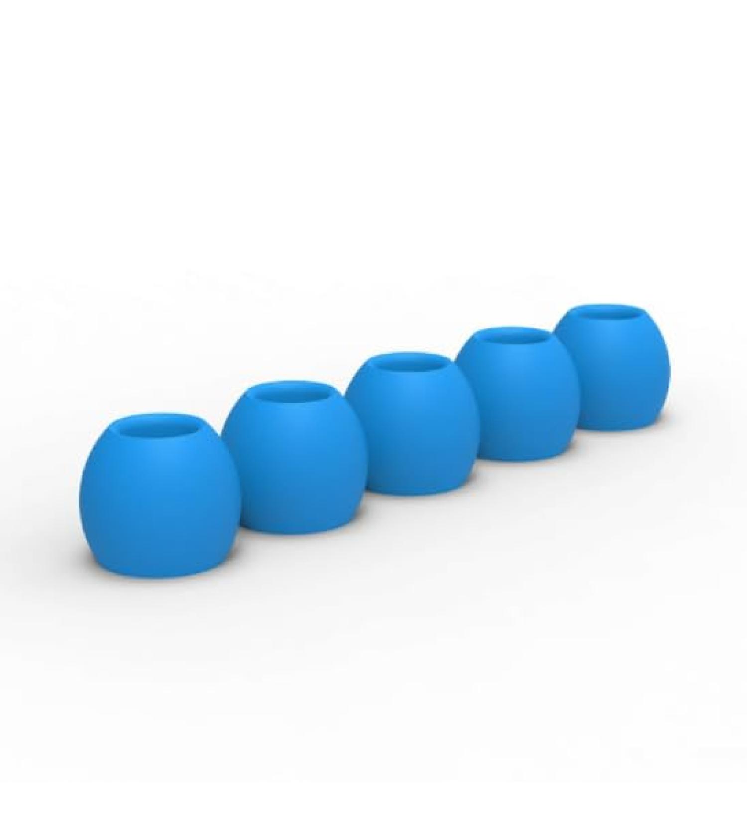 Set of 5 Small Size Earpieces (Dark Blue)