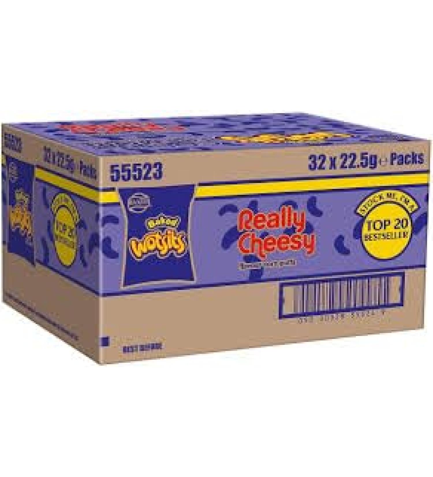 Walkers Wotsits Really Cheesy Snacks 22.5g (64 Bags x 22.5g) 22.5 g (Pack of 1)