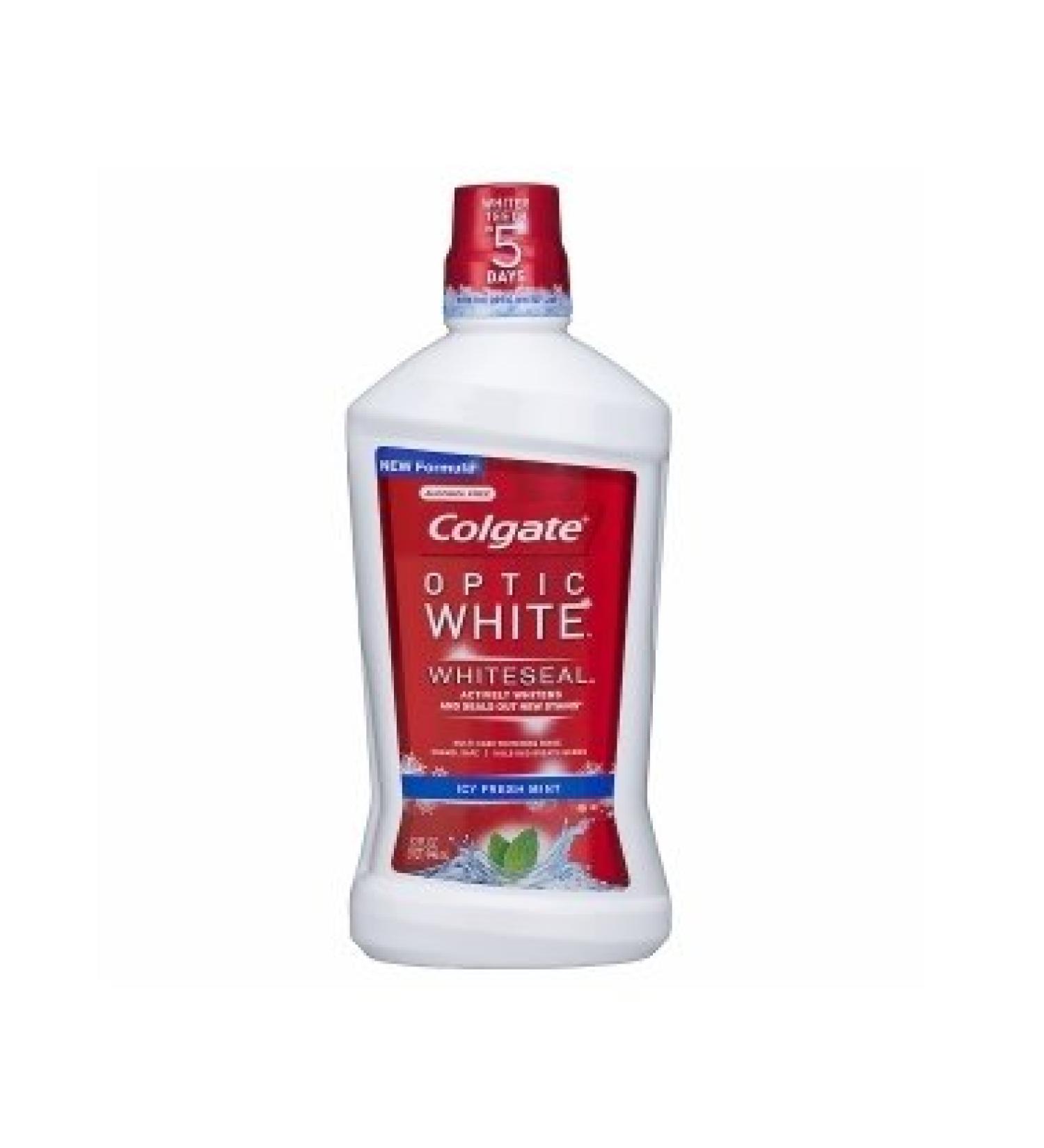 Colgate Optic White Mouthwash 32 Ounce (Value Pack of 4)