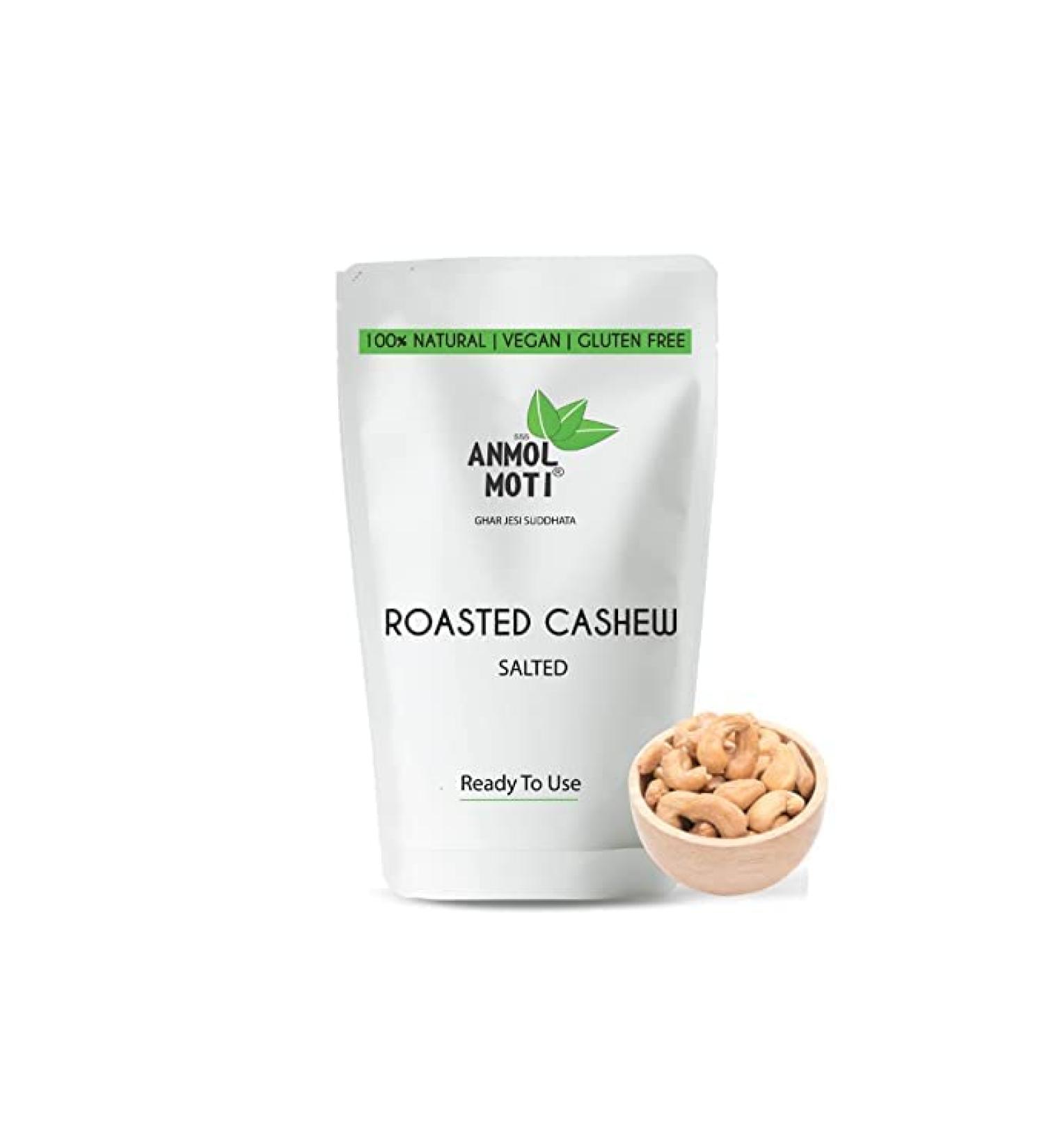 SHN ANMOL MOTI 555 Premium Roasted Cashews Nuts Whole kaju Testy Snack 500 gram