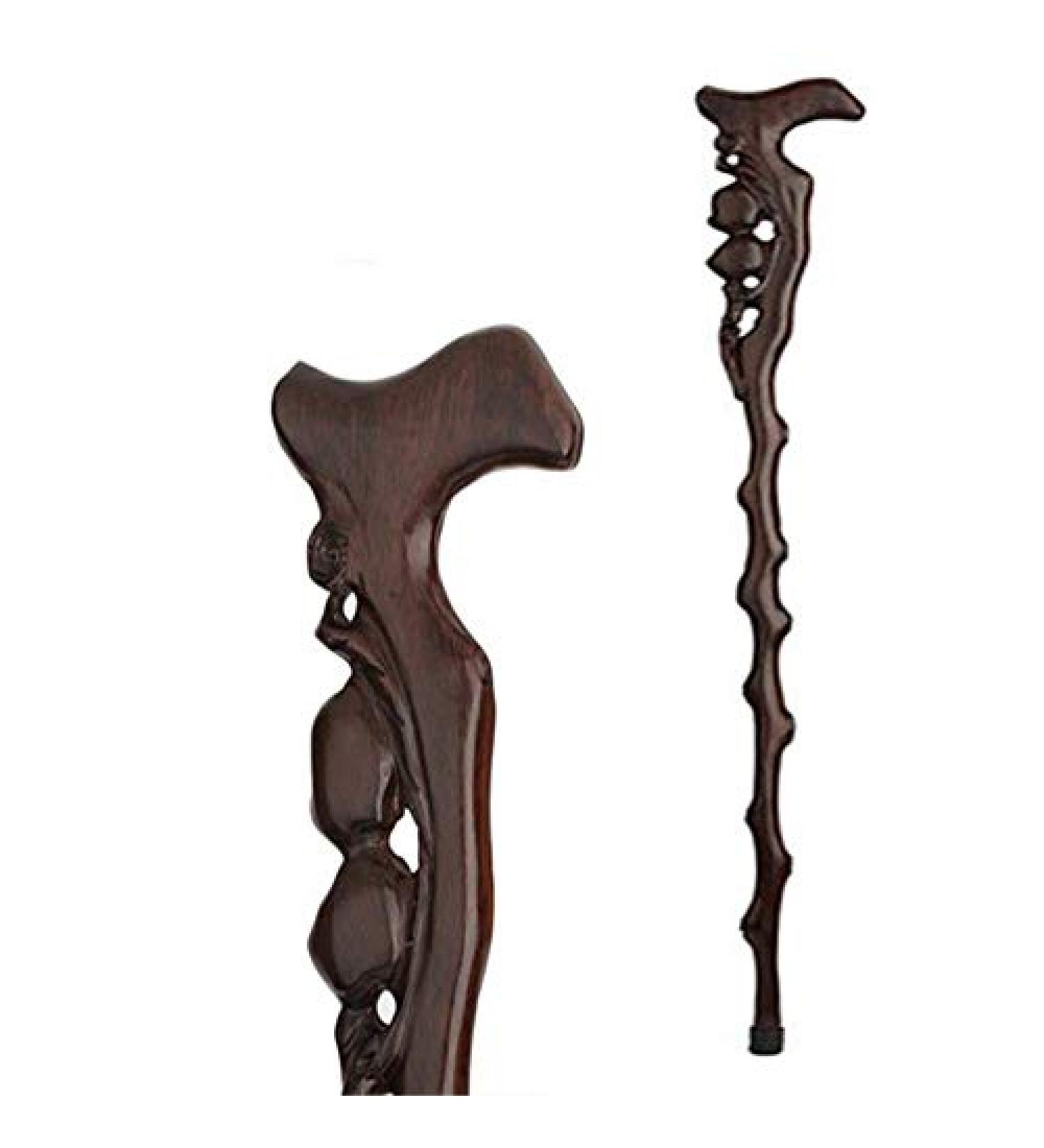 Solid Wood Crutches Elderly Crutches Environmentally Friendly and Healthy Sandalwood Materials Comfortable and Safe Handshake Life Peach-Shaped Crutches Run forward - Buy Online on GoSupps.com