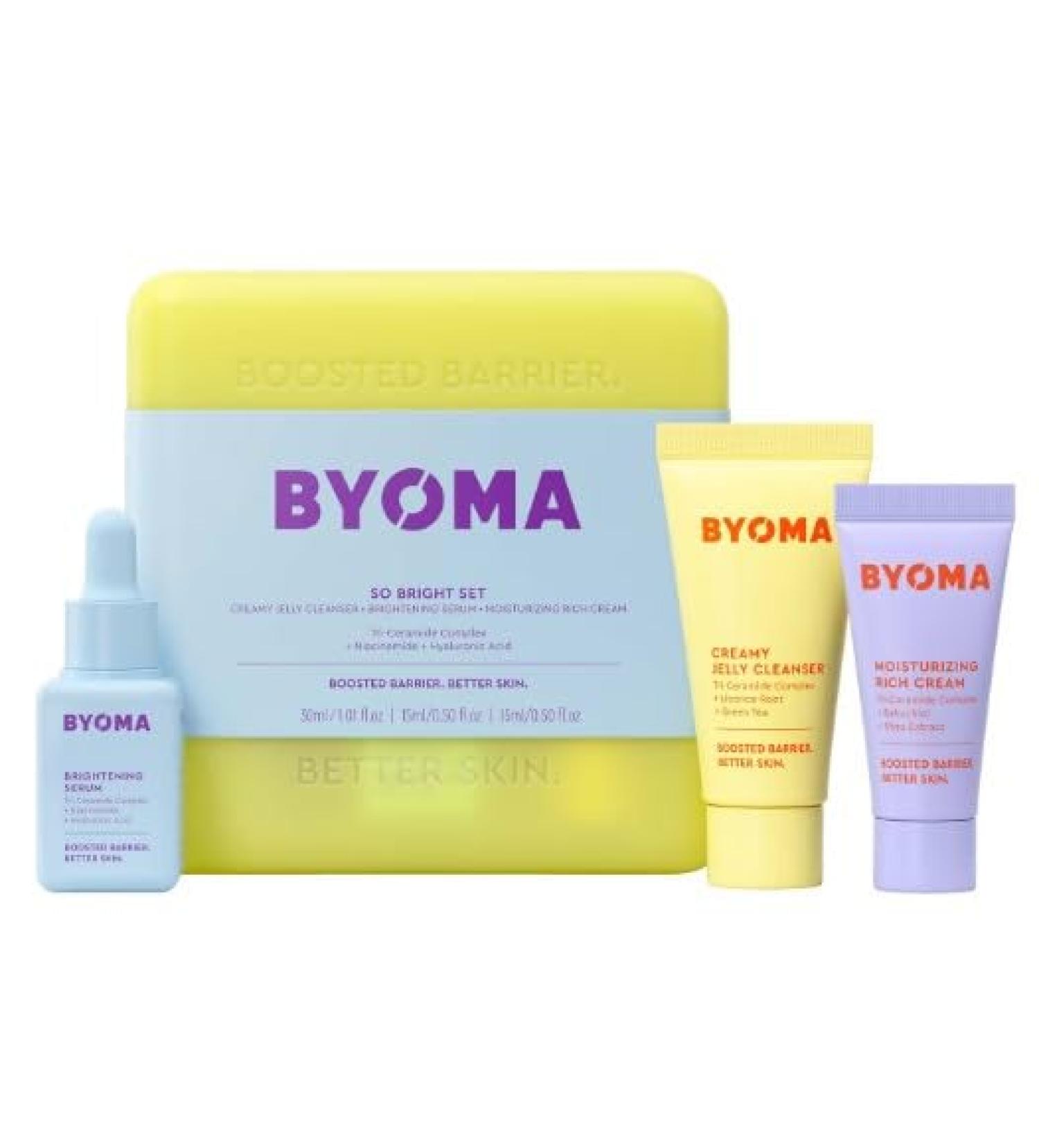 BYOMA Original | SO BRIGHT SET | Treatment Set | Skin Care Set - So Bright - Tri-Ceramide Complex - (30 ml + 15 ml + 15 ml) | Vegan | by BELLA - Buy Online on GoSupps.com