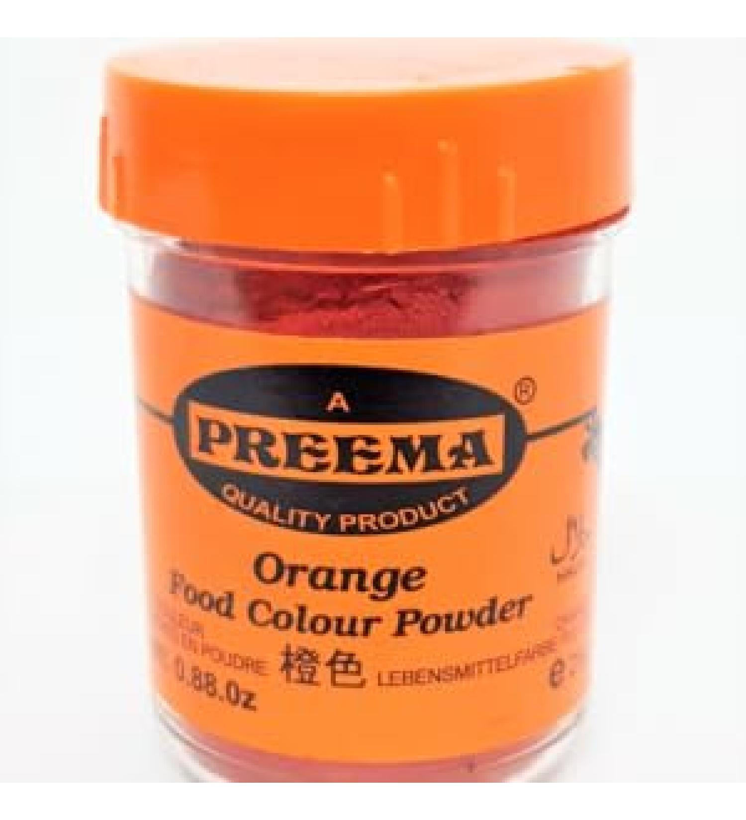 Preema Orange Food Colour Powder(25g X 2) | Deep orange food colour | Used in baking and icing sugar | Can also be used in cooking - Buy Online on GoSupps.com