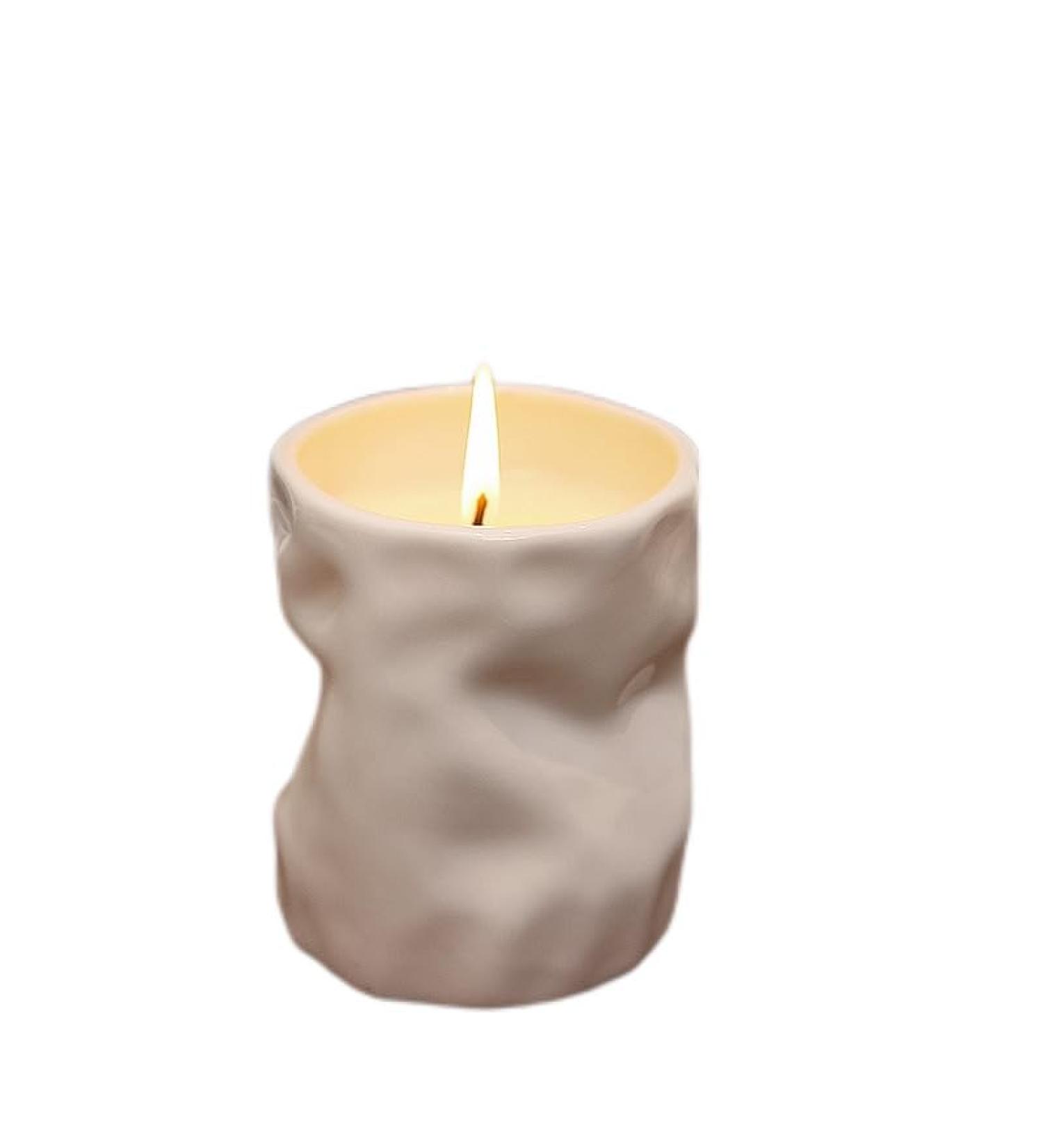 Handmade Ceramic Cup Aromatherapy Candle Cup Birthday Gift Fragrance Gift Box Creative Christmas Gift Present (Lavender Eucalyptus)