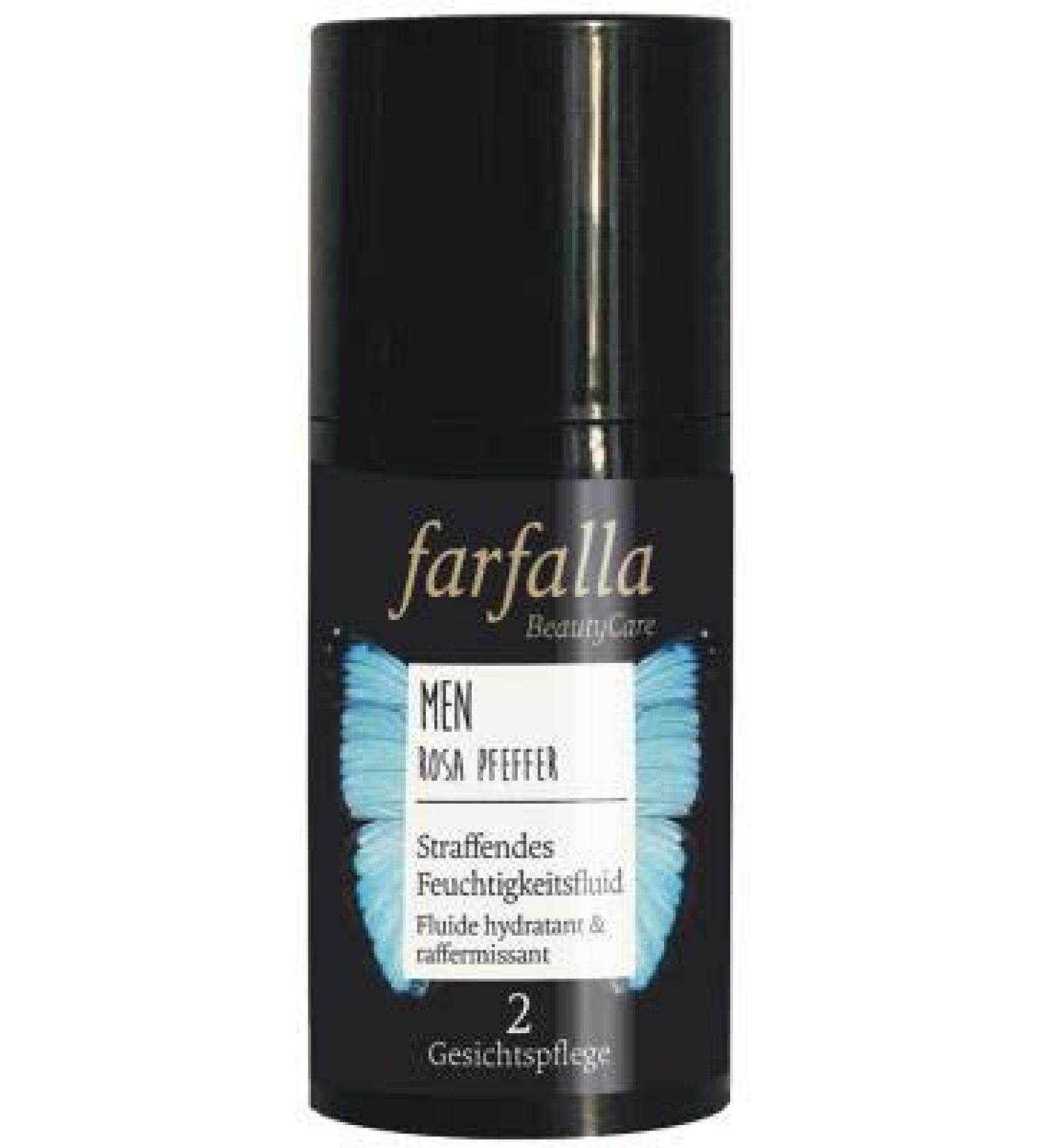 Farfalla Men pink pepper Pereal moisture fluid - 30ml - 3in1 tightening & moisture - after shaving care - skin care with organic aloe vera - 100% certified natural cosmetics