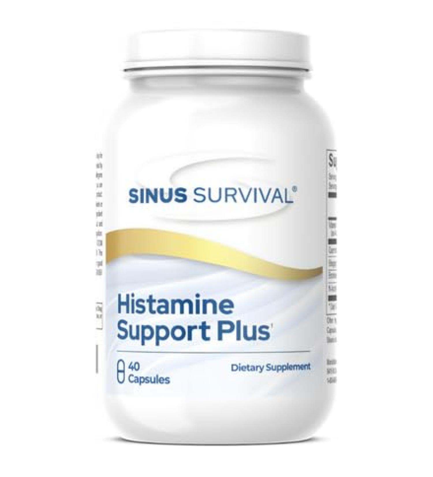Histamine Support Plus Natural Histamine Blocker & Allergy Relief Supplement Supports Sinus Health Immune Balance & Non-Drowsy Histamine Regulation - (40) 40 Count (Pack of 1)