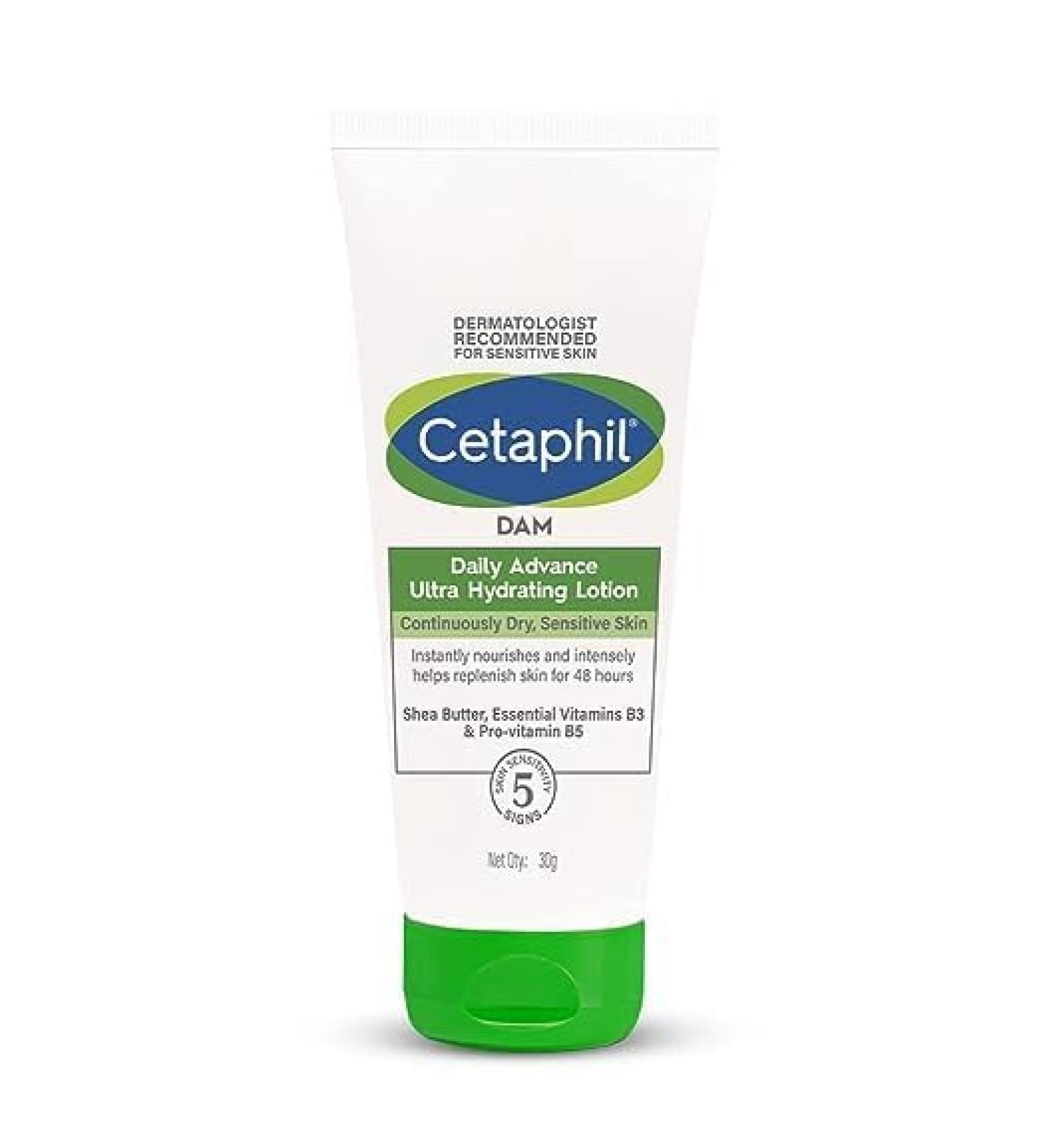 Daily Advance Ultra Hydrating Lotion for Dry Sensitive Skin - 30g Moisturizer with Shea Butter Non-Greasy & Fragrance-Free | Paraben & Sulphate Free - Shop Now - Buy Online on GoSupps.com