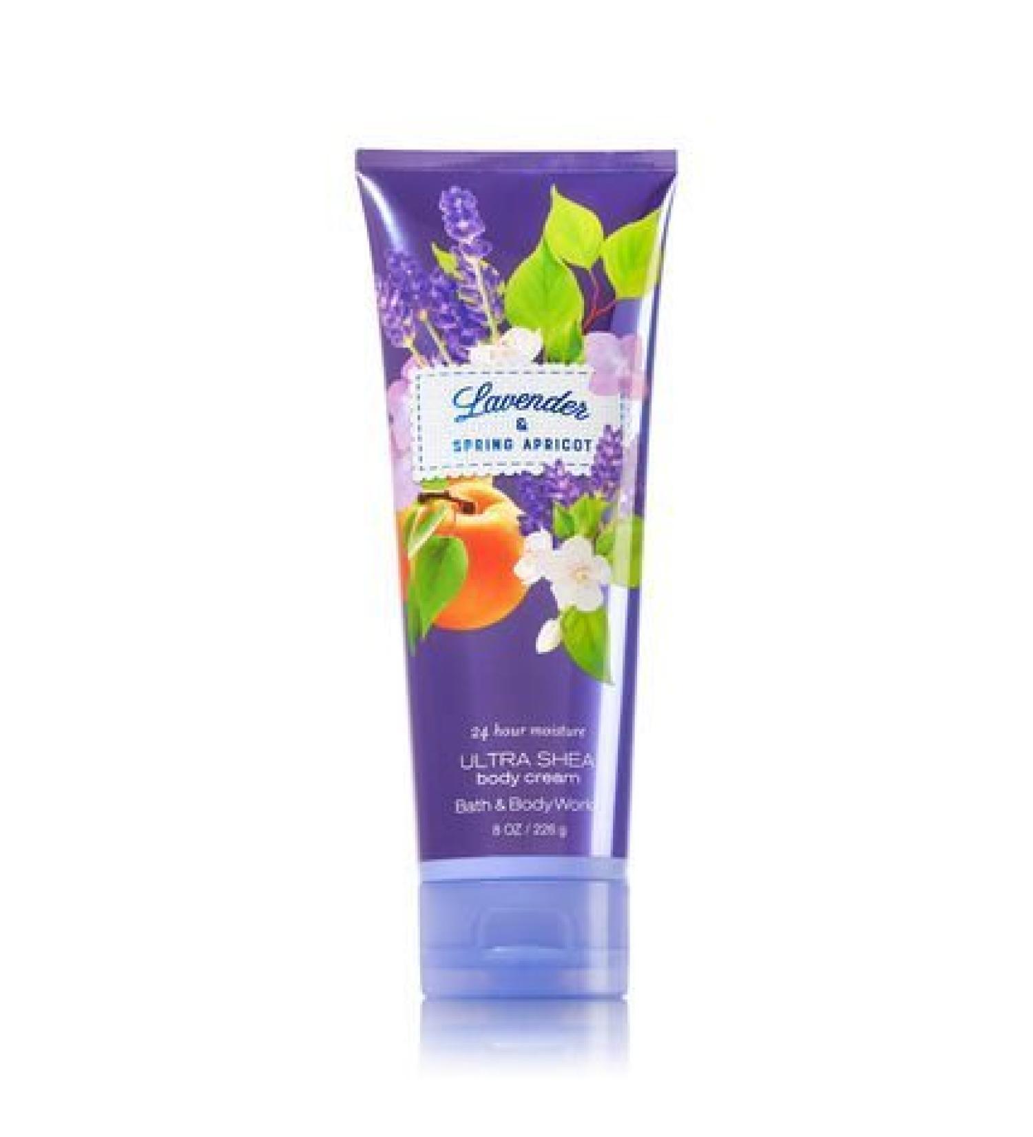Bath and Body Works Lavender Spring Apricot Body Cream 8 Ounce