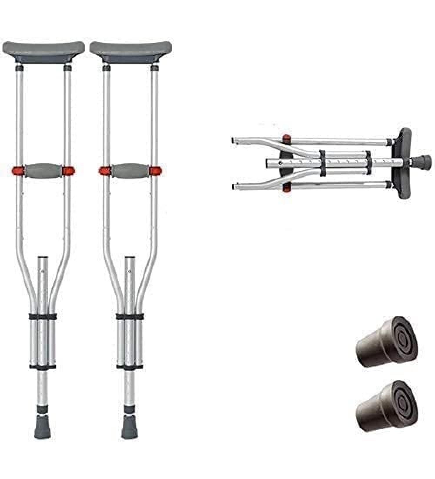 Crutches for Adults Underarm Walking Stick Crutch Crutches Crutches Walk in Adult and with Grip Under The arm Foldable Height Adjustable Slip On 1 Great for Travel or Work (Color : Selfless - Buy Online on GoSupps.com