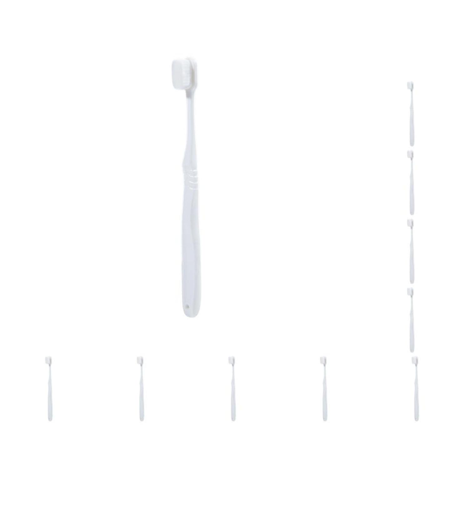 Geardeangloow Hairy Toothbrush - 10 Piece Set | Premium Bathroom Accessories for Pregnancy Care & Travel | Mouth Cleaning Tool in White - Buy Online on GoSupps.com