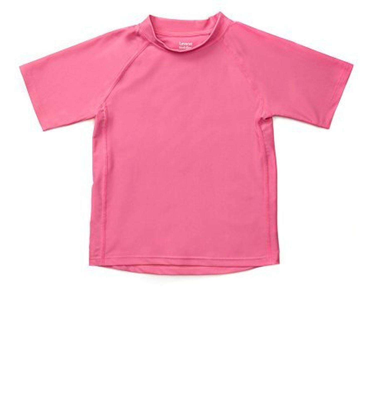 Leveret Short Sleeve Baby Boys Girls Rash Guard Sun Protected UPF + 50 Kids & Toddler Swim Shirt (12 Months-5 Toddler) 5 Years Pink