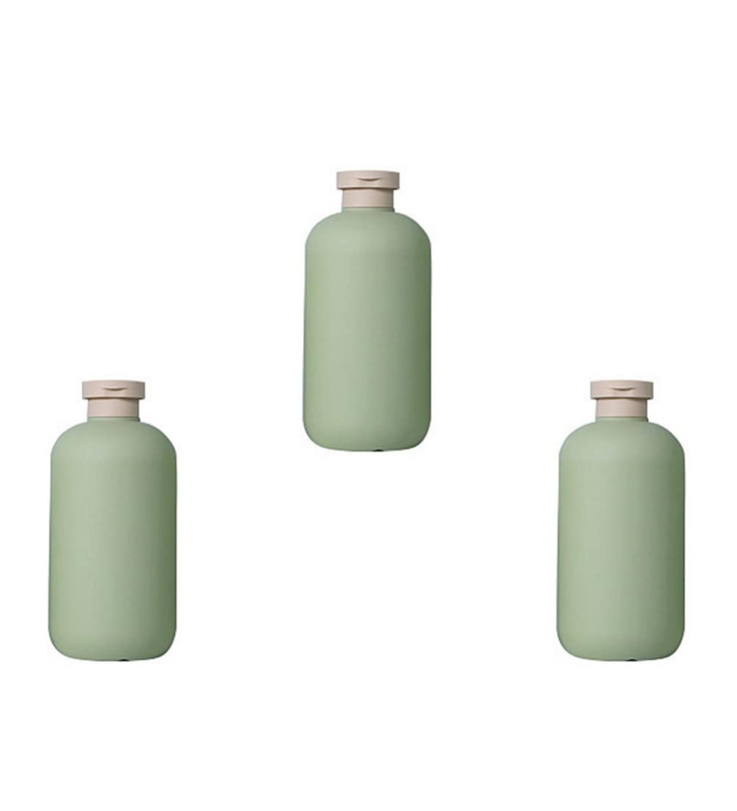 minkissy 3pcs Flip Cap Shampoo Bottles Empty Sub Package Squeeze Bottles Shower Gel Bottle Refillable Containers for Shampoo Lotions Cream Wash Conditioner Green 12.8x5.8cm - Buy Online on GoSupps.com