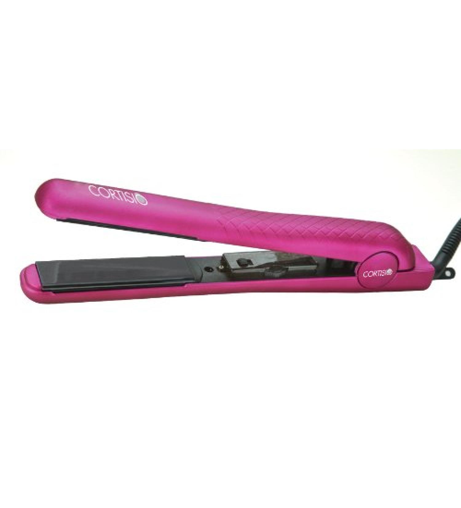 1.25" Ceramic Flat Iron Purple Metallic Rubber