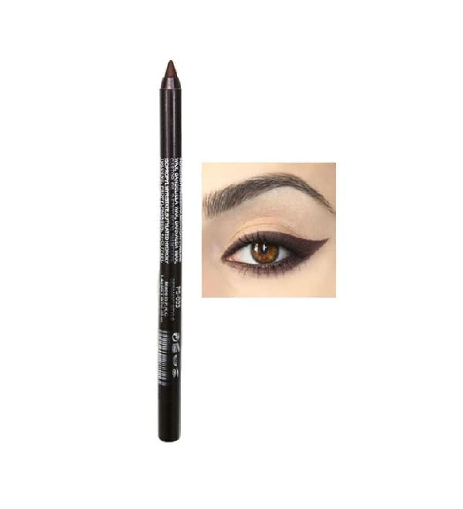 Xiahium Gel Eyeliner - Matte Shimmer Waterproof Cat Eye Makeup Pen - Long Lasting & Smudge-proof - A02-Brown - Buy Online on GoSupps.com