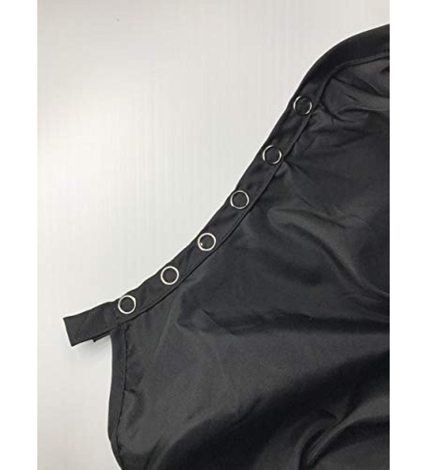 Professional Black Hair Cutting Cape with Adjustable Snap Closure For Hair Stylist - Waterproof Bleach Proof 50x57 Inches Black